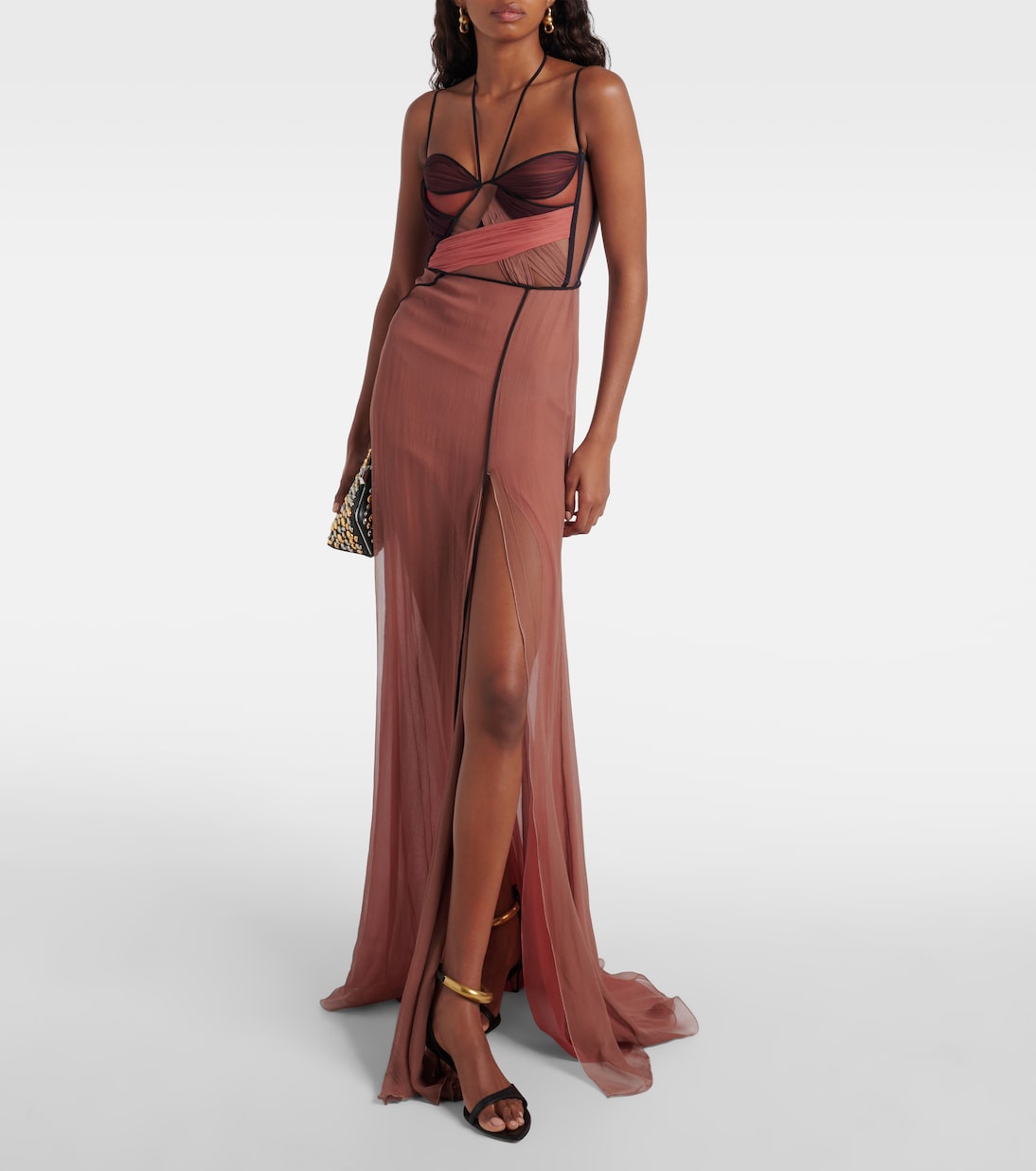 Maxikleid Mae aus Satin | Nensi Dojaka