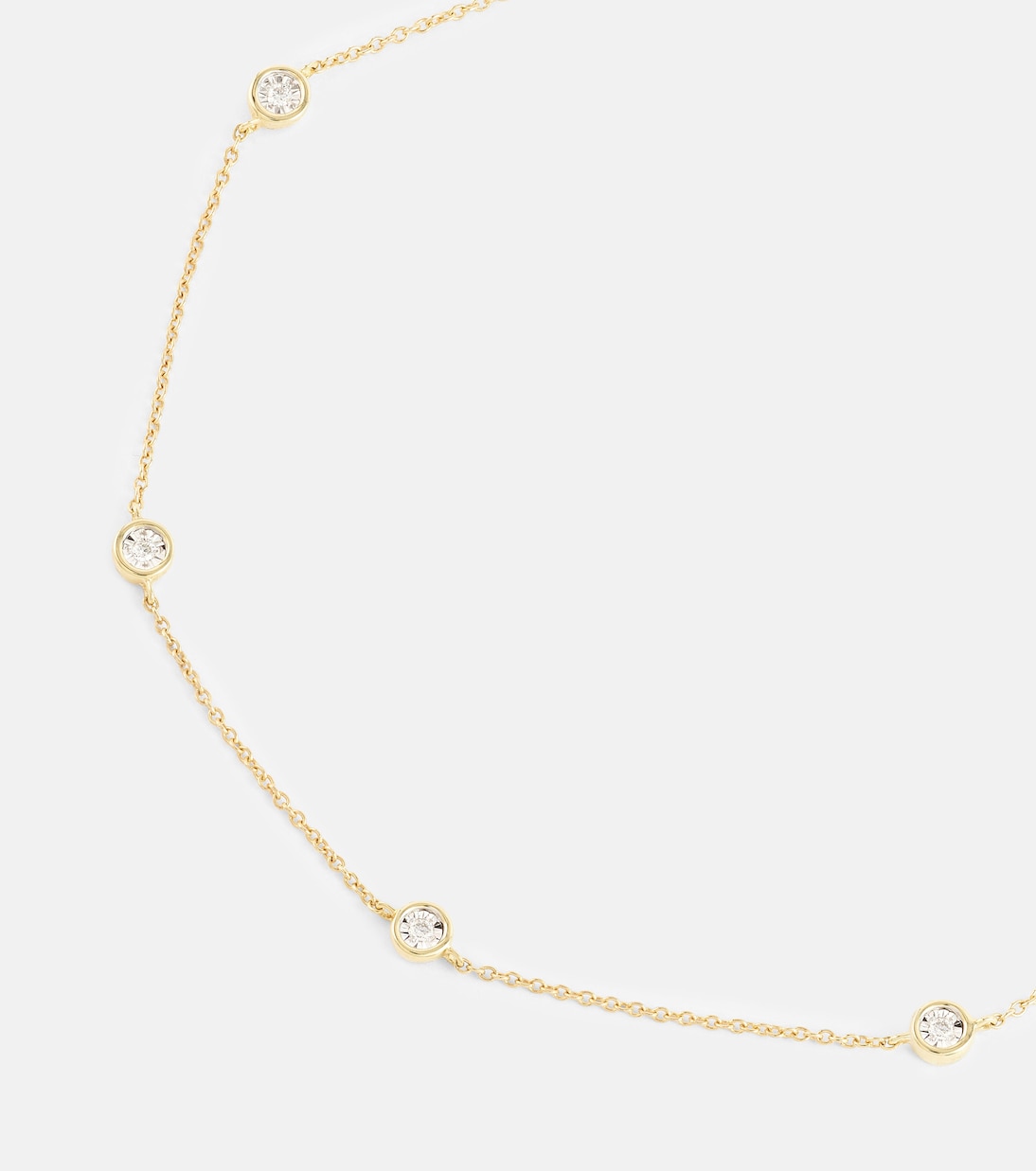 Braccialetto alla caviglia in oro 10kt con diamanti - Eleganza giovanile di Stone and Strand