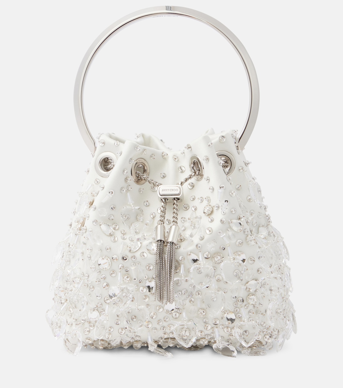 Sac Bon Bon en satin à cristaux | Jimmy Choo