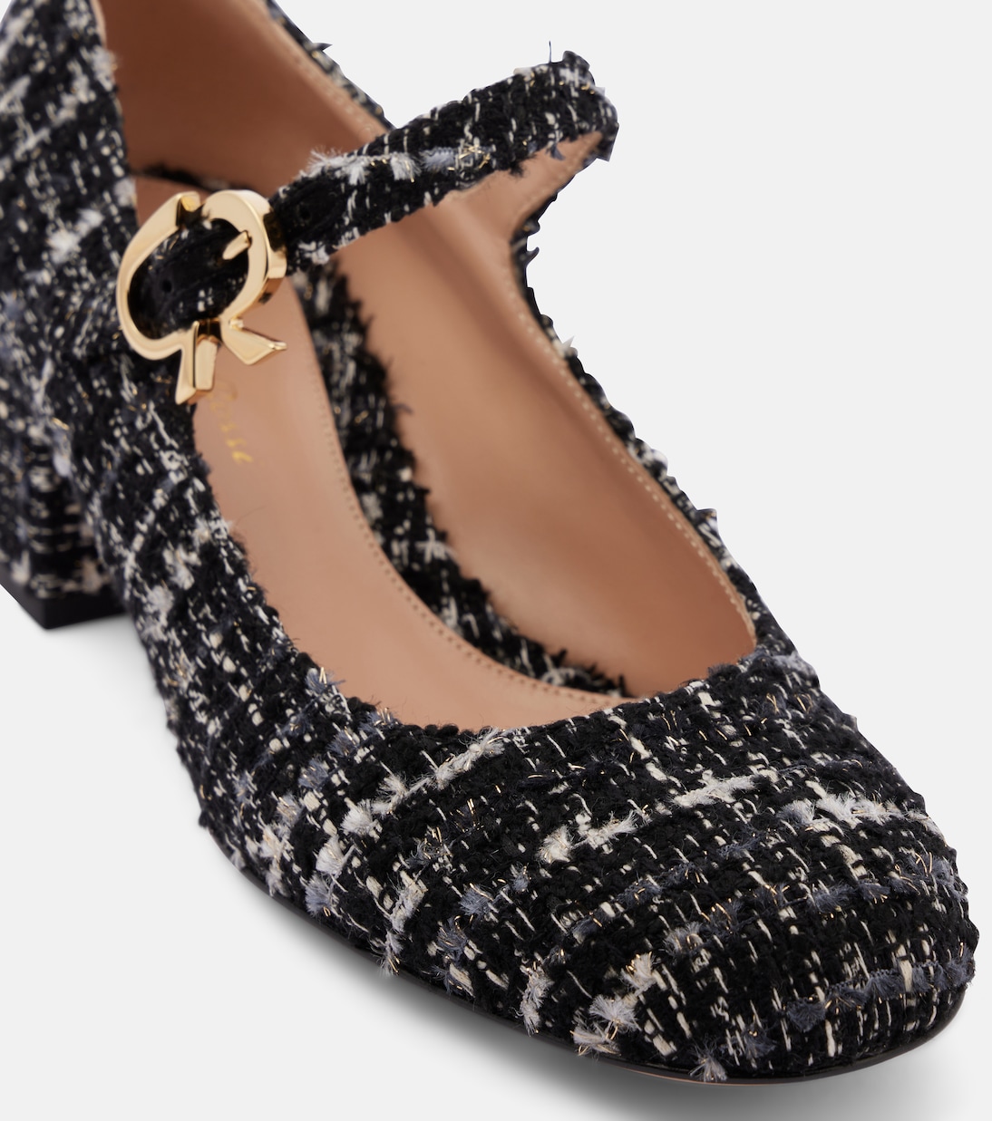 Pumps Mary Ribbon 45 in bouclé | Gianvito Rossi