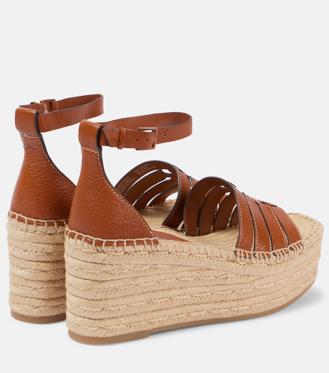 Sandali espadrillas Ines in pelle con zeppa | Tory Burch