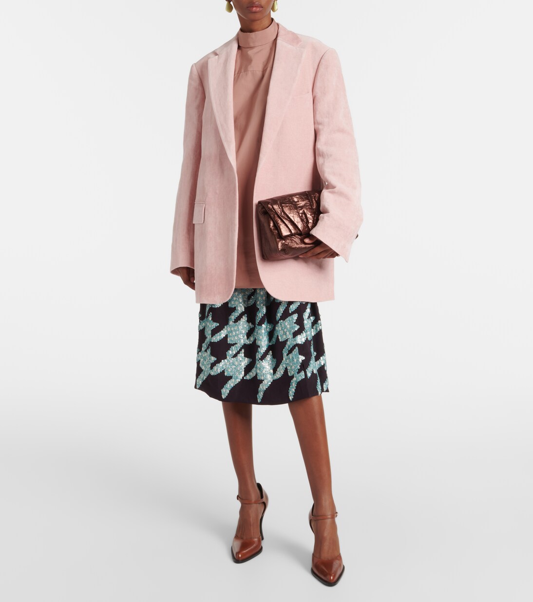 Sac en cuir métallisé | Dries Van Noten