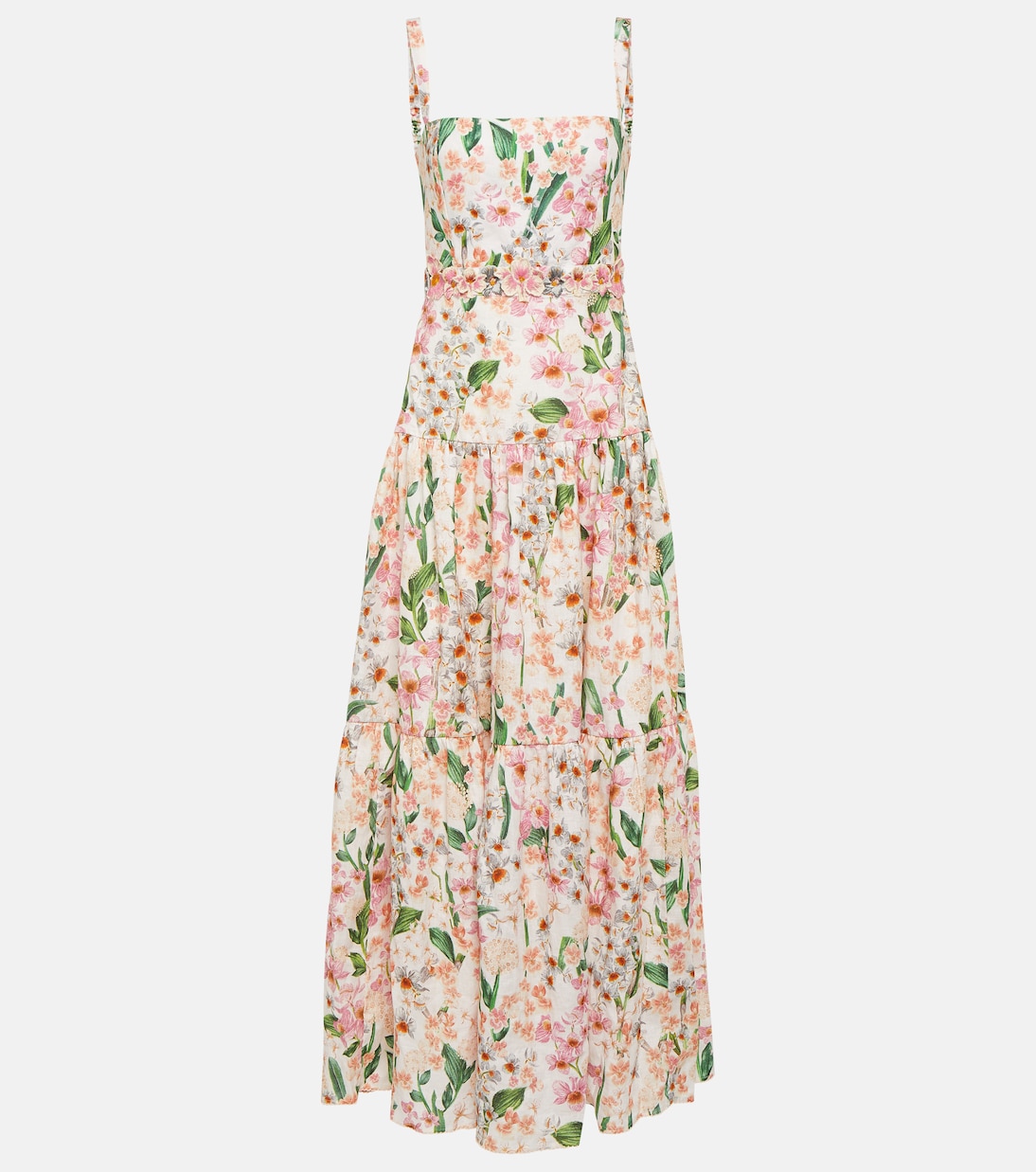 Lima floral linen maxi dress | Agua by Agua Bendita
