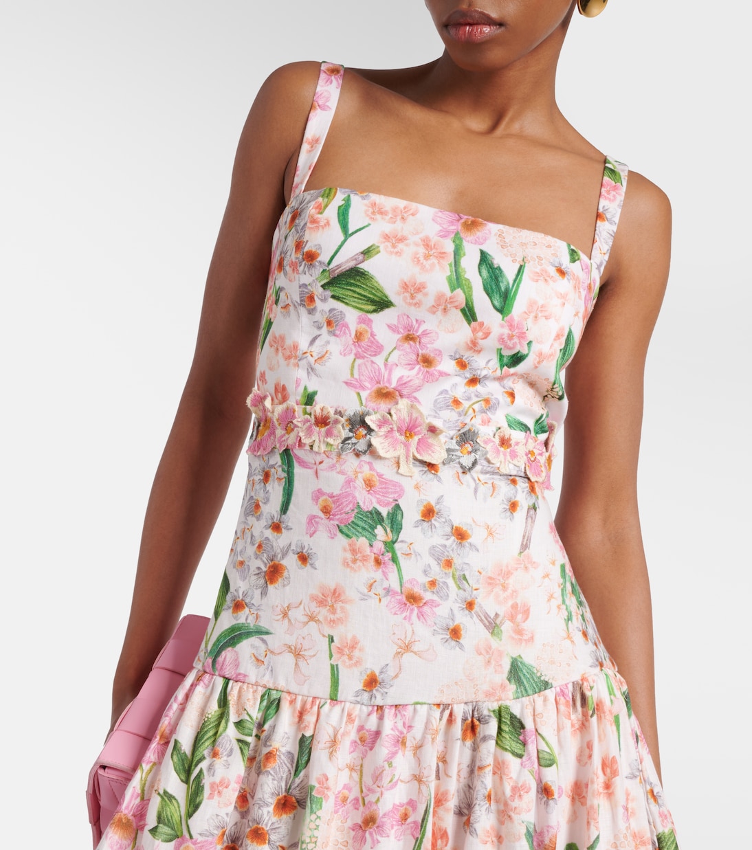 Lima floral linen maxi dress | Agua by Agua Bendita