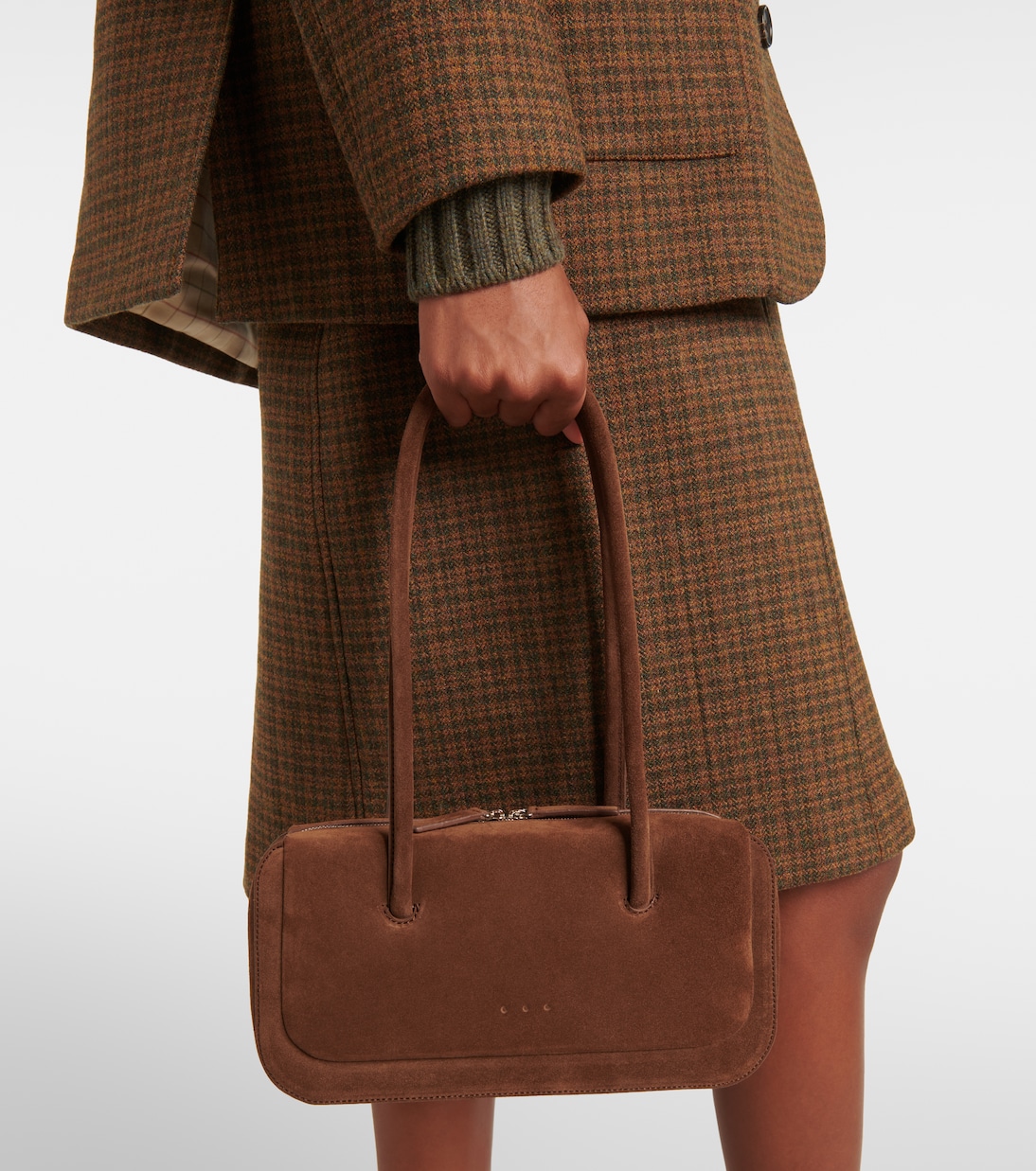 Borsa a spalla Lagune Mini in suede | Aesther Ekme