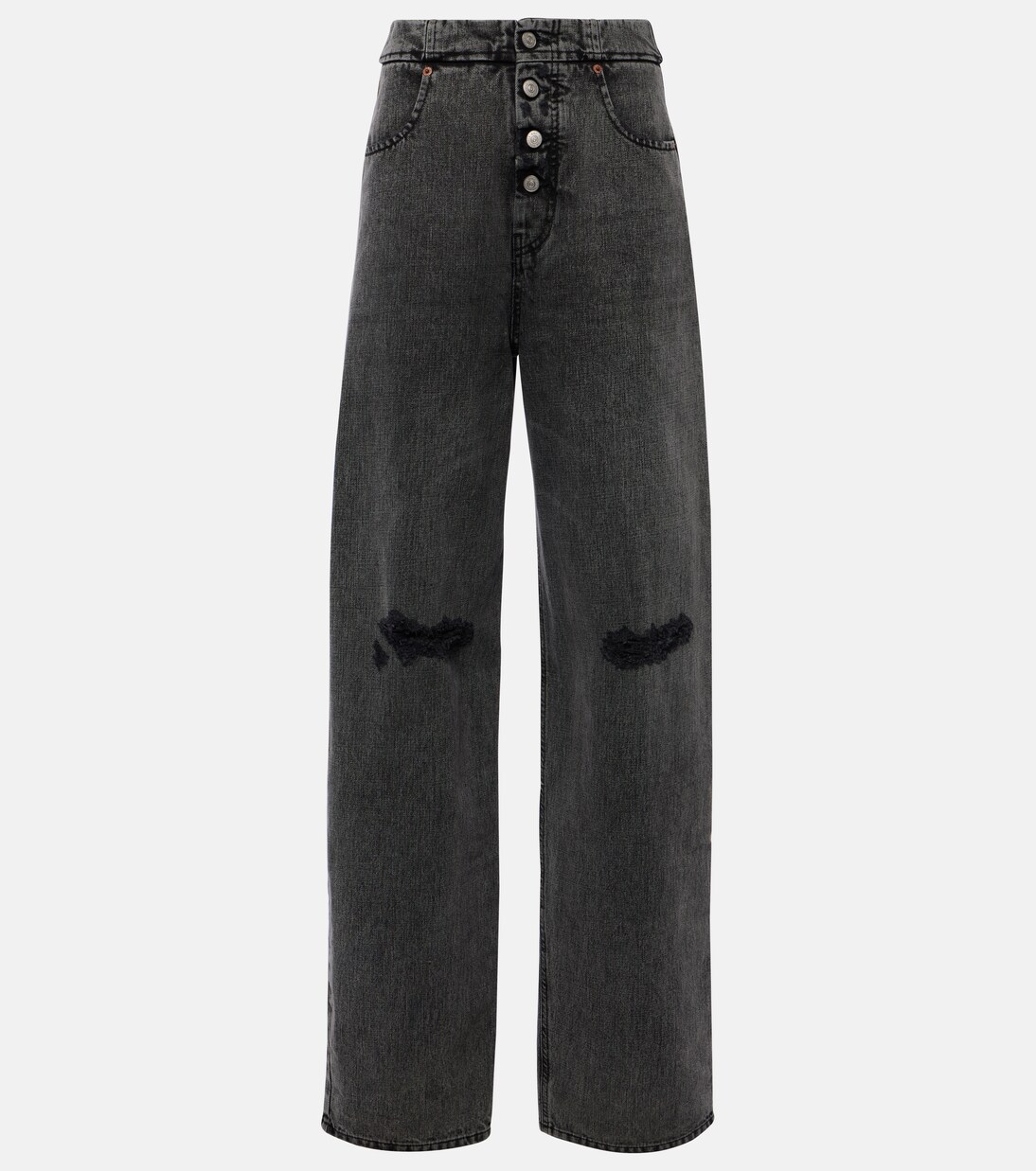 Wide leg jeans in black MM 6 Maison Margiela Mytheresa