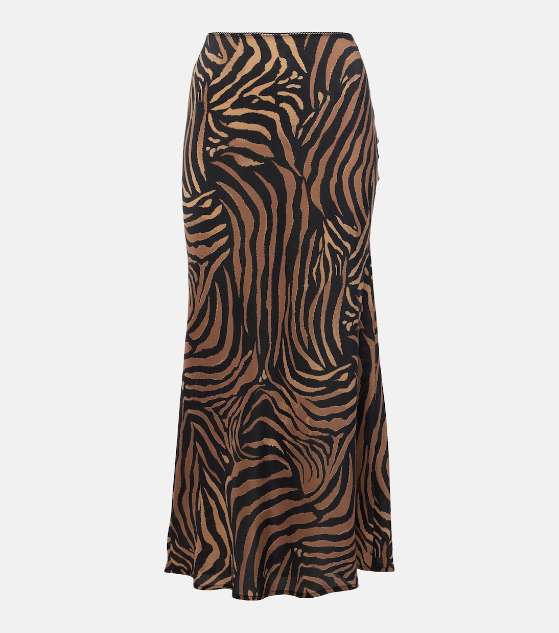 Falda midi Ardith de crepé de seda estampada | Rixo