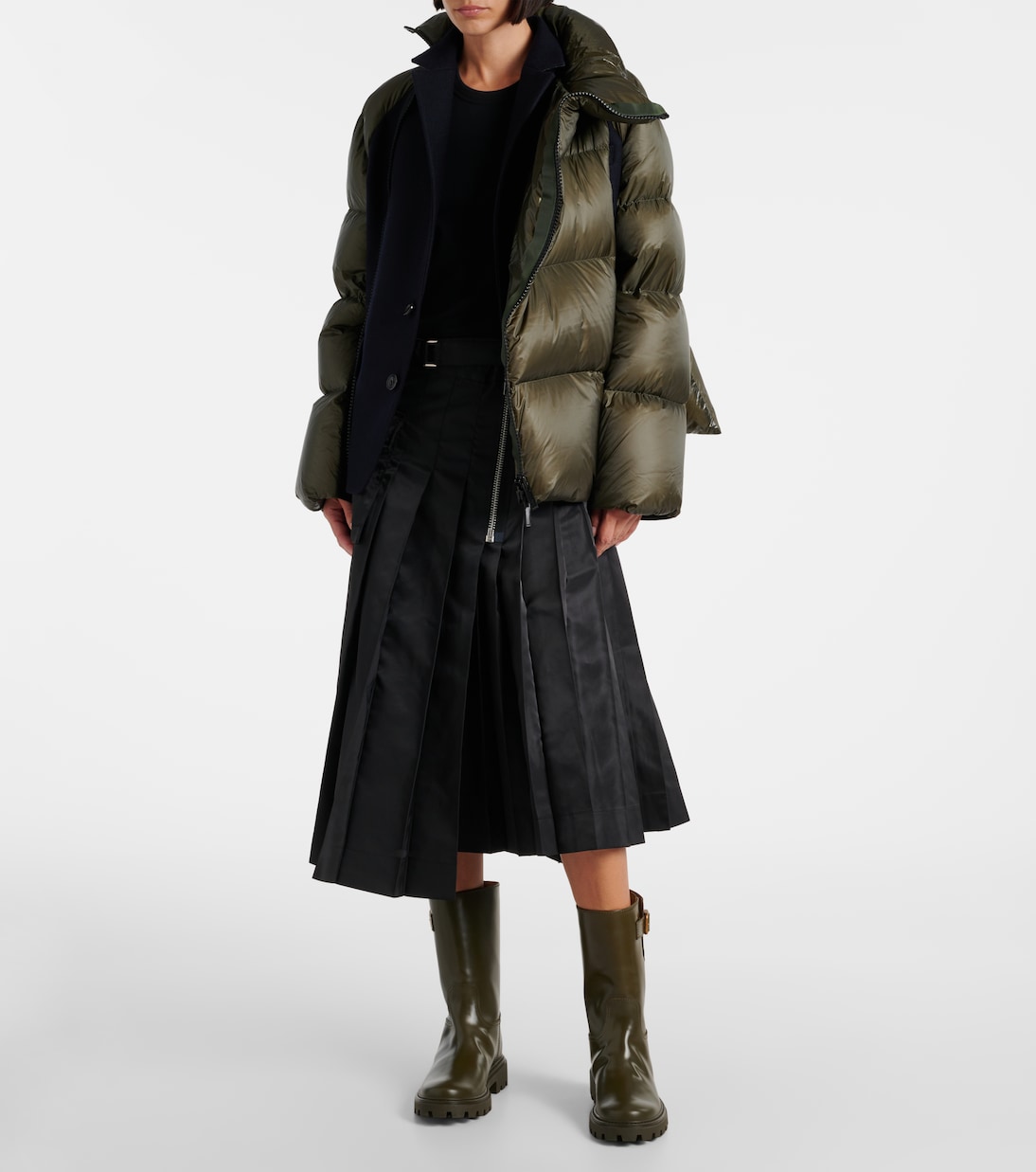 Daunenjacke mit Wolle | Sacai