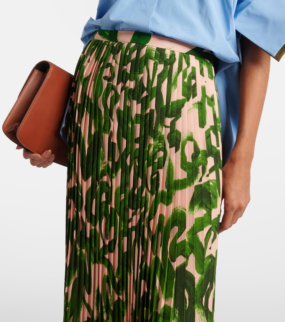 Printed pleated midi skirt | Dries Van Noten