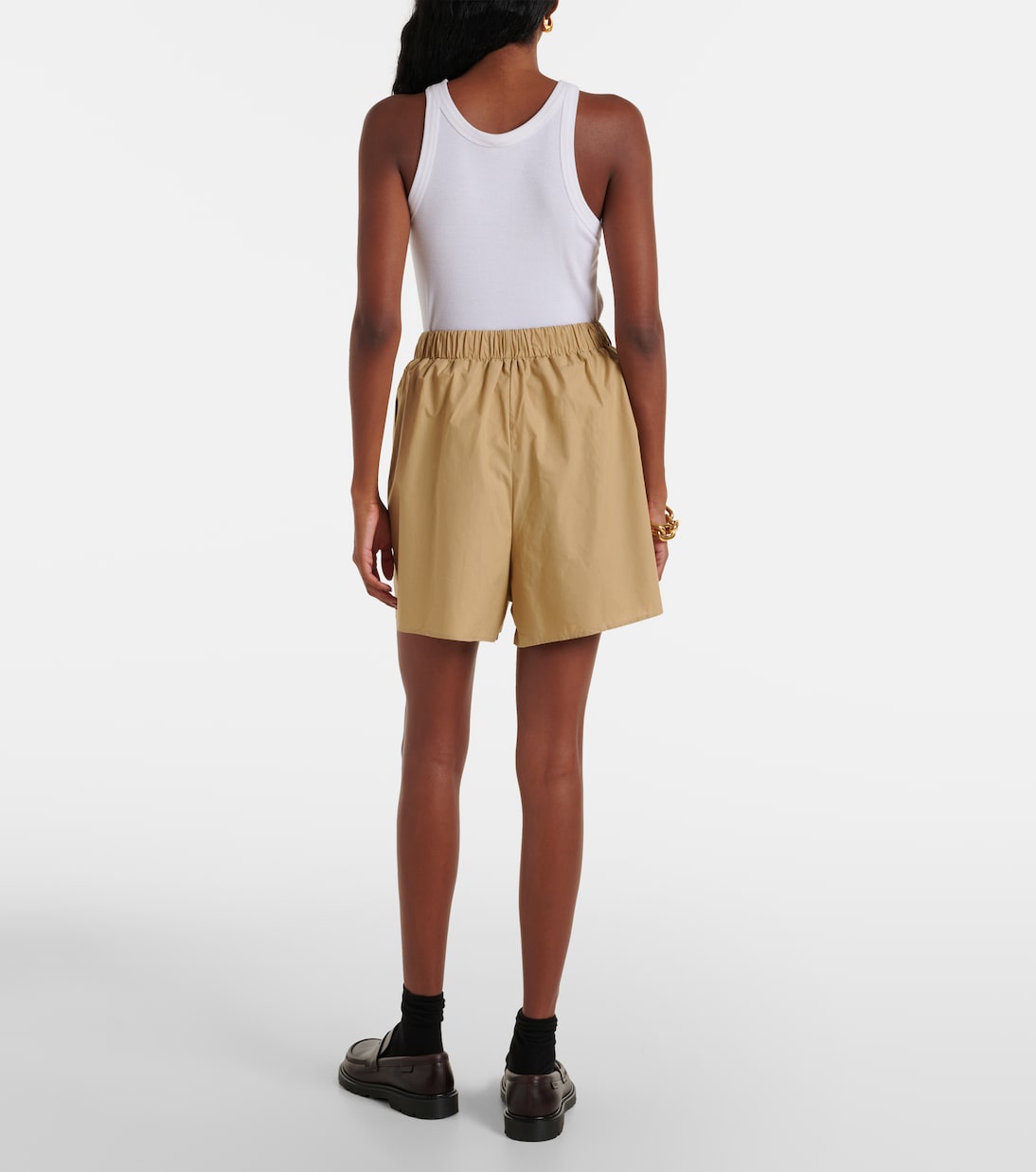Shorts Lui in cotone a vita alta | The Frankie Shop