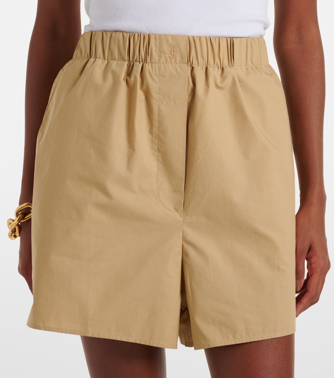 Shorts Lui in cotone a vita alta | The Frankie Shop
