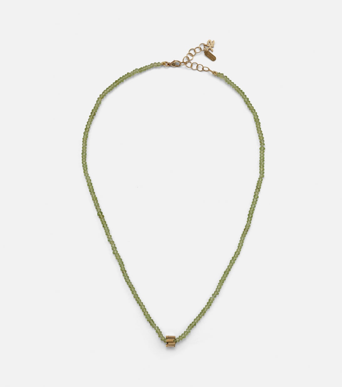 Collana moderna in oro 18kt con perline e peridoti di SUZANNE KALAN