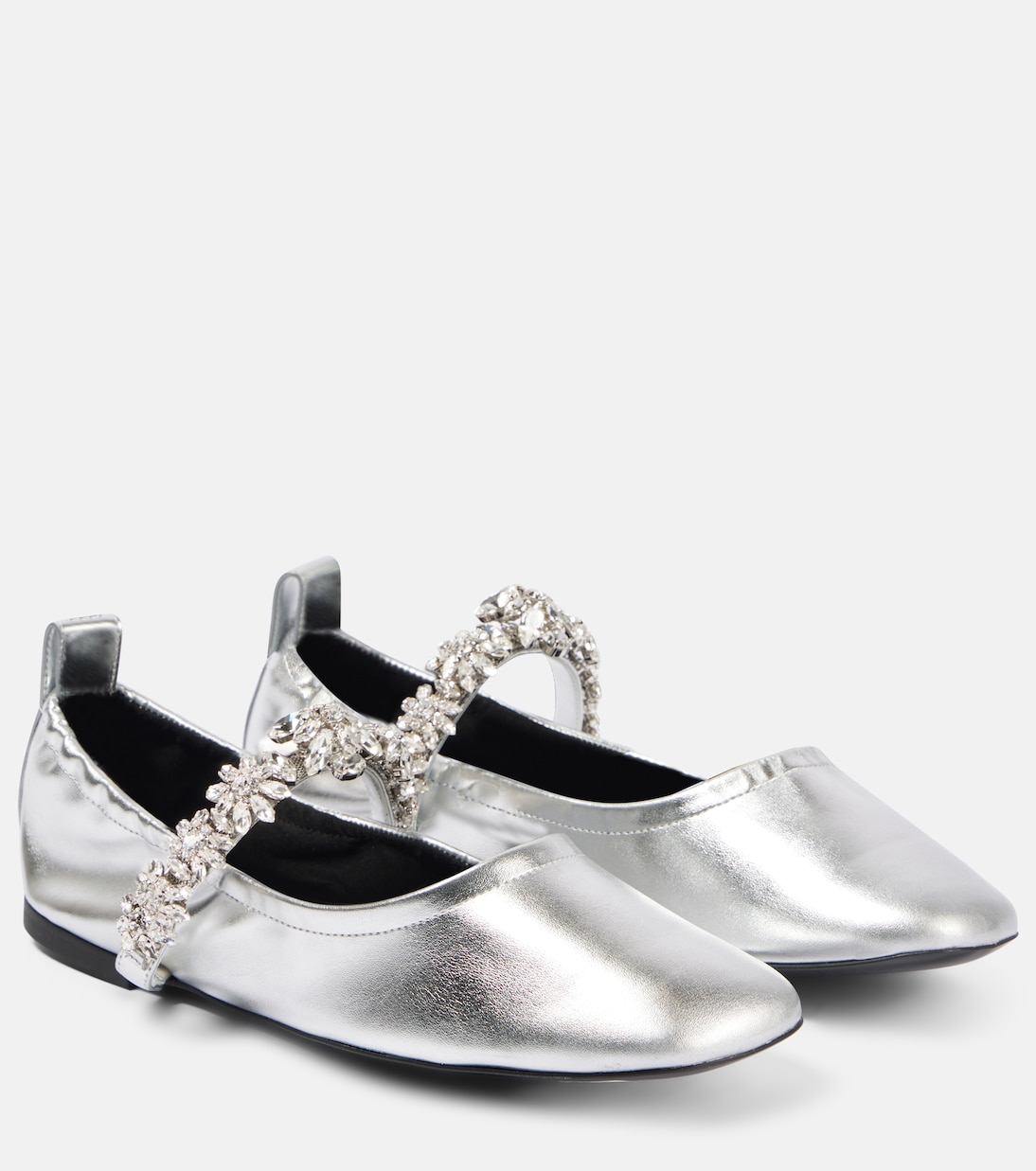 STELLA MCCARTNEY Ballerine in Finta Pelle Metallizzata Elsa per Giovani Stilisti