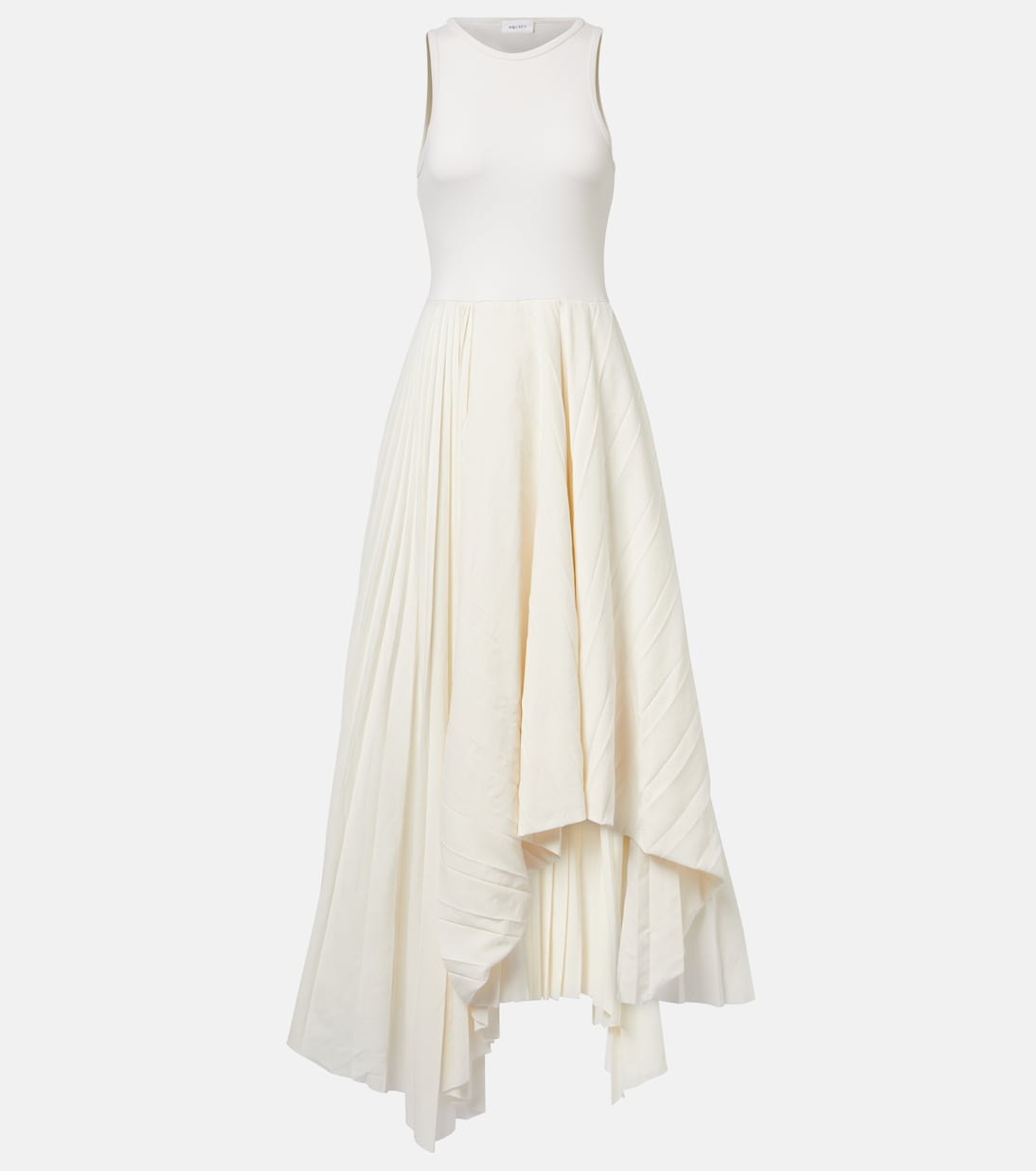 Abito midi in cotone a pieghe | McQueen