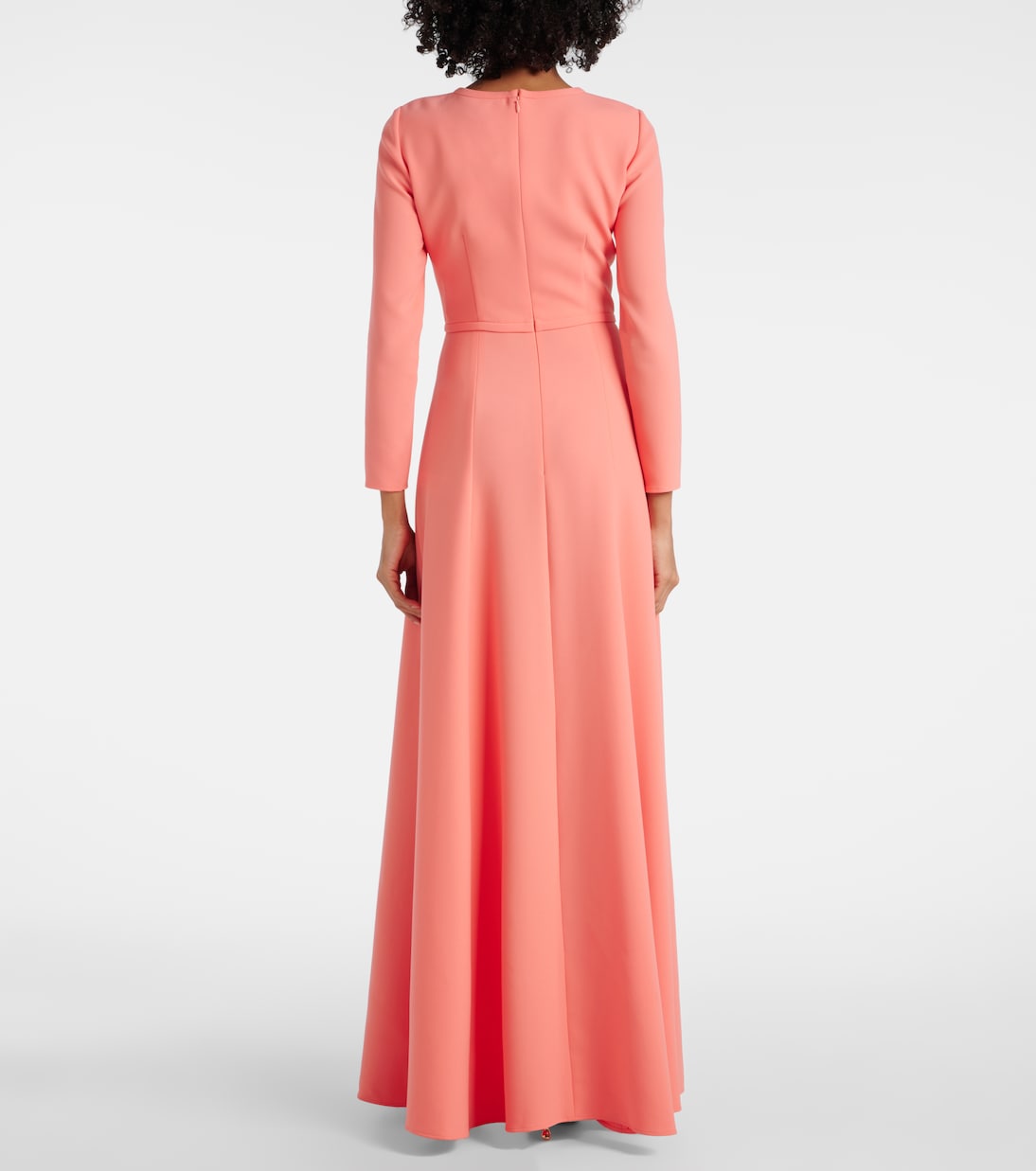 Abito lungo in crêpe con fiocco | Carolina Herrera