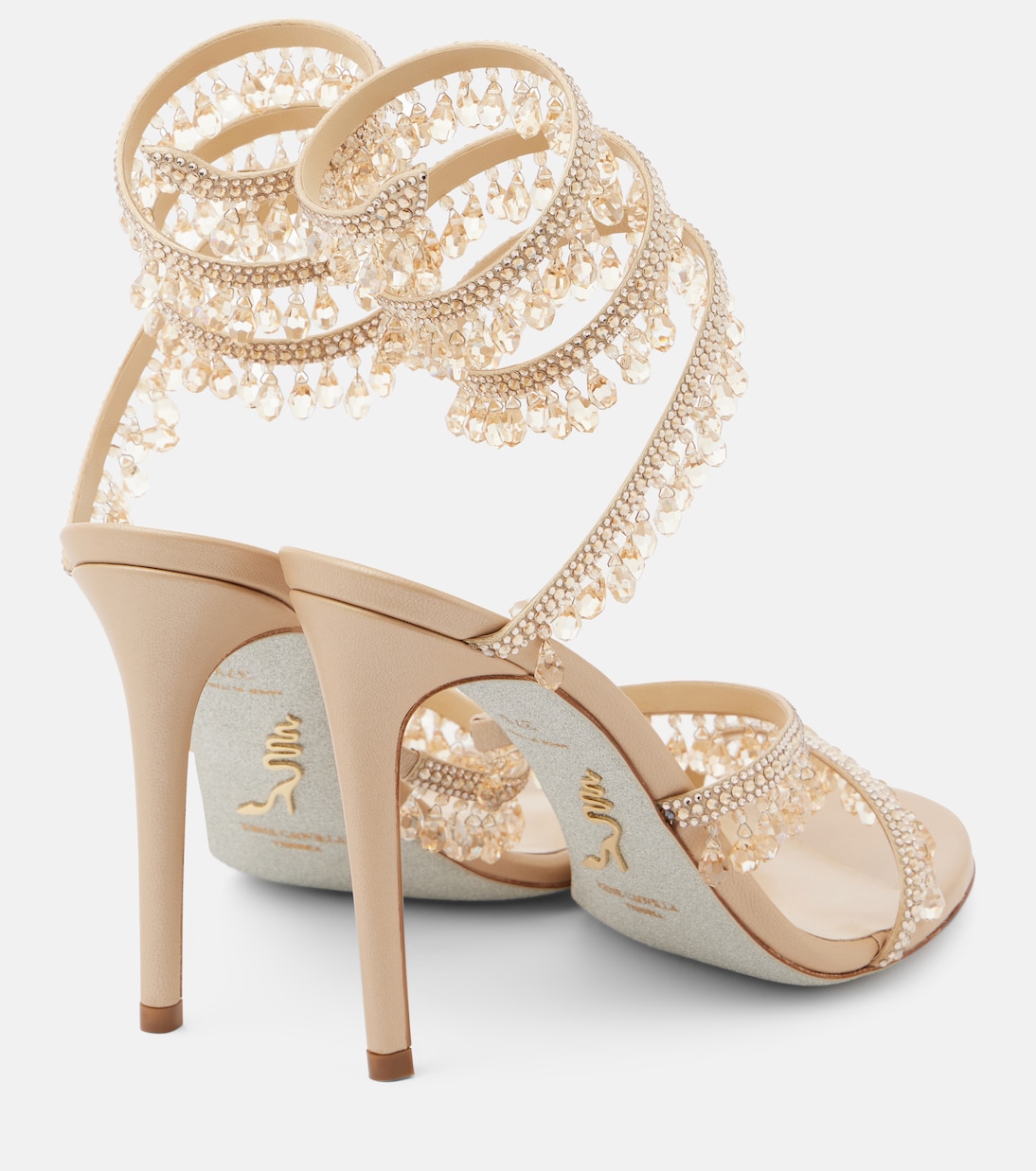 Chandelier 105 embellished satin sandals | Rene Caovilla
