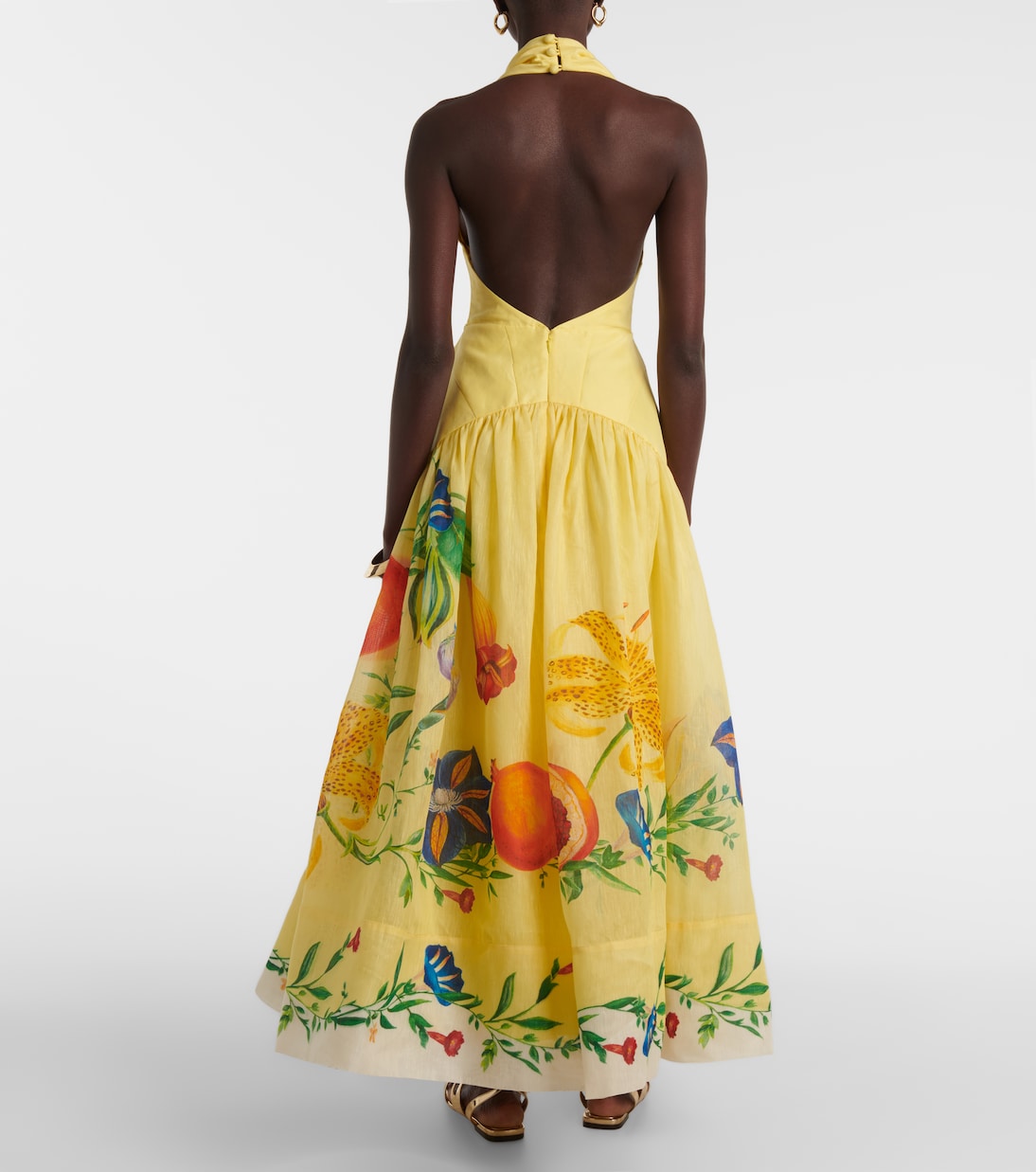 Abito lungo Dahlia in misto lino | Alémais