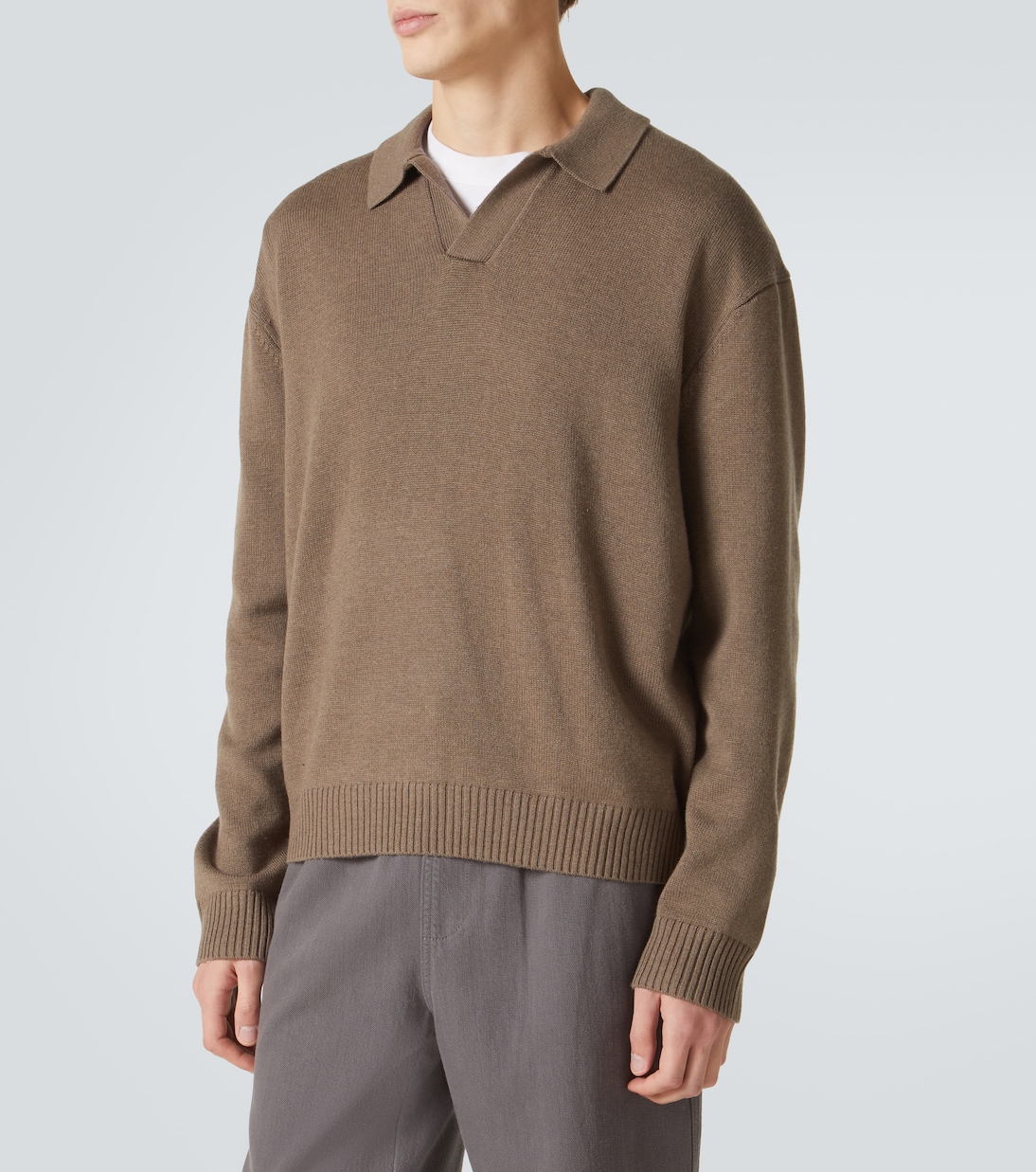 Wool and silk polo sweater | Frame