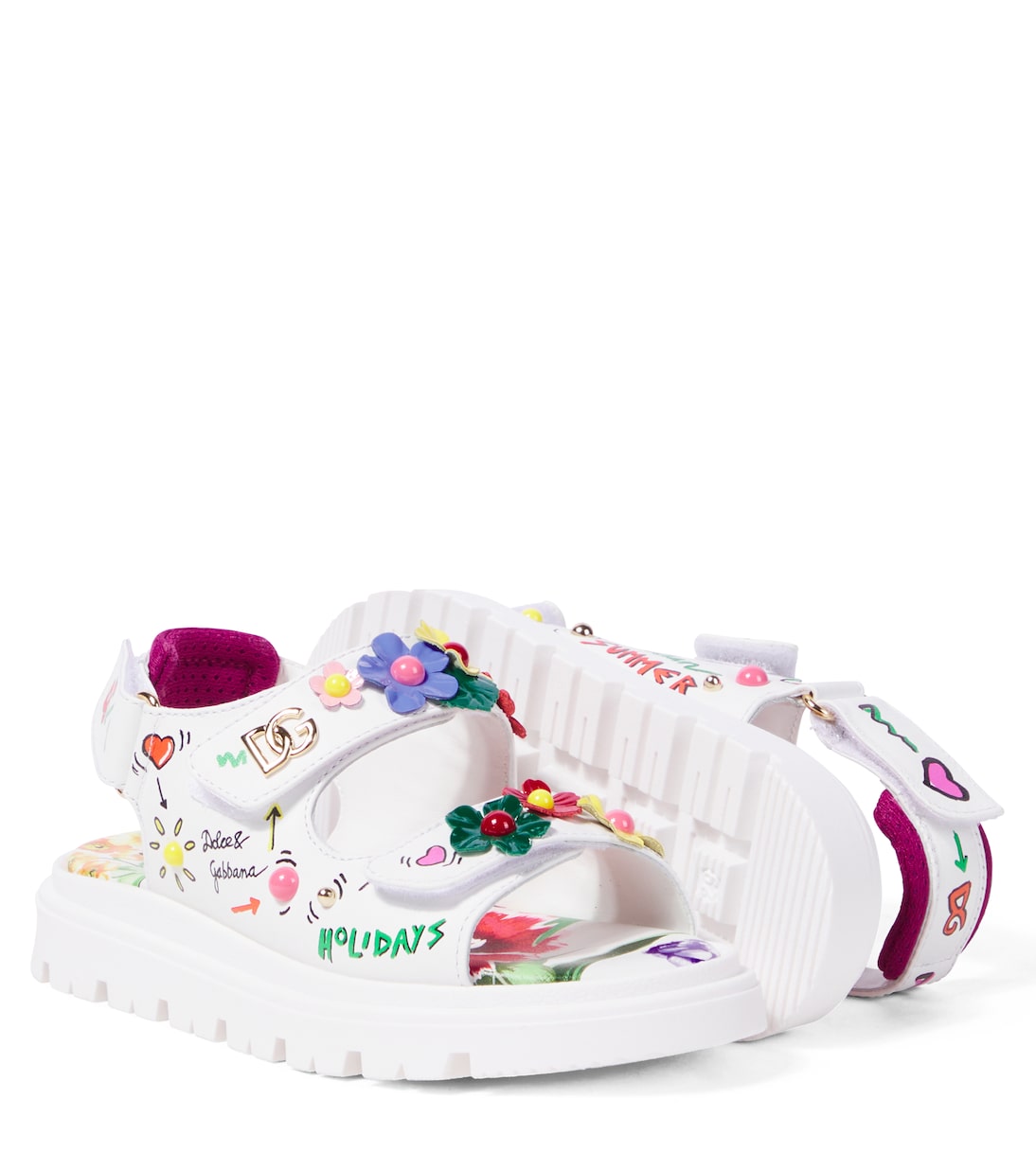 Sandali in pelle stampata | Dolce&Gabbana Kids