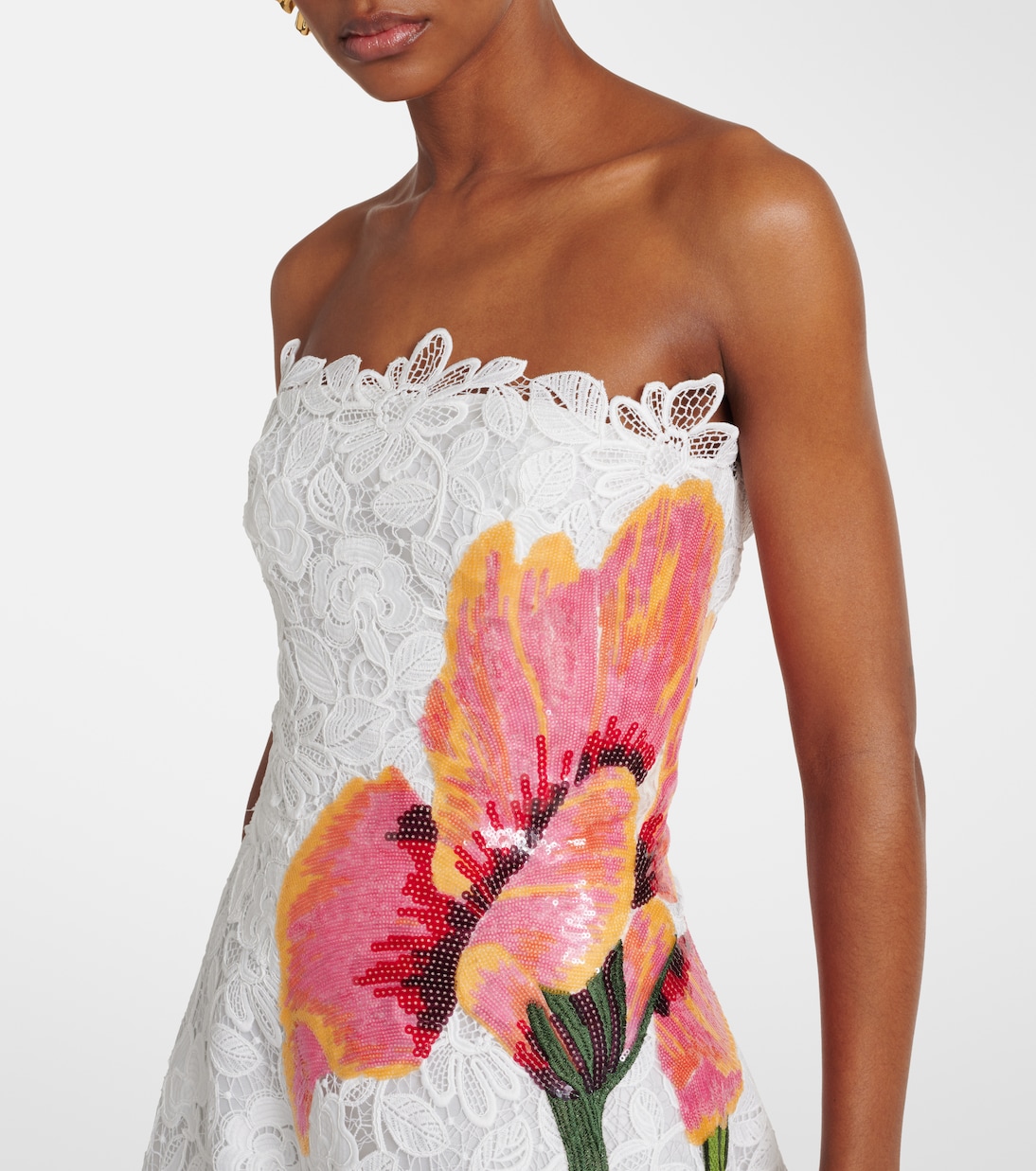 Midikleid Mariela aus Spitze mit Pailletten | Costarellos