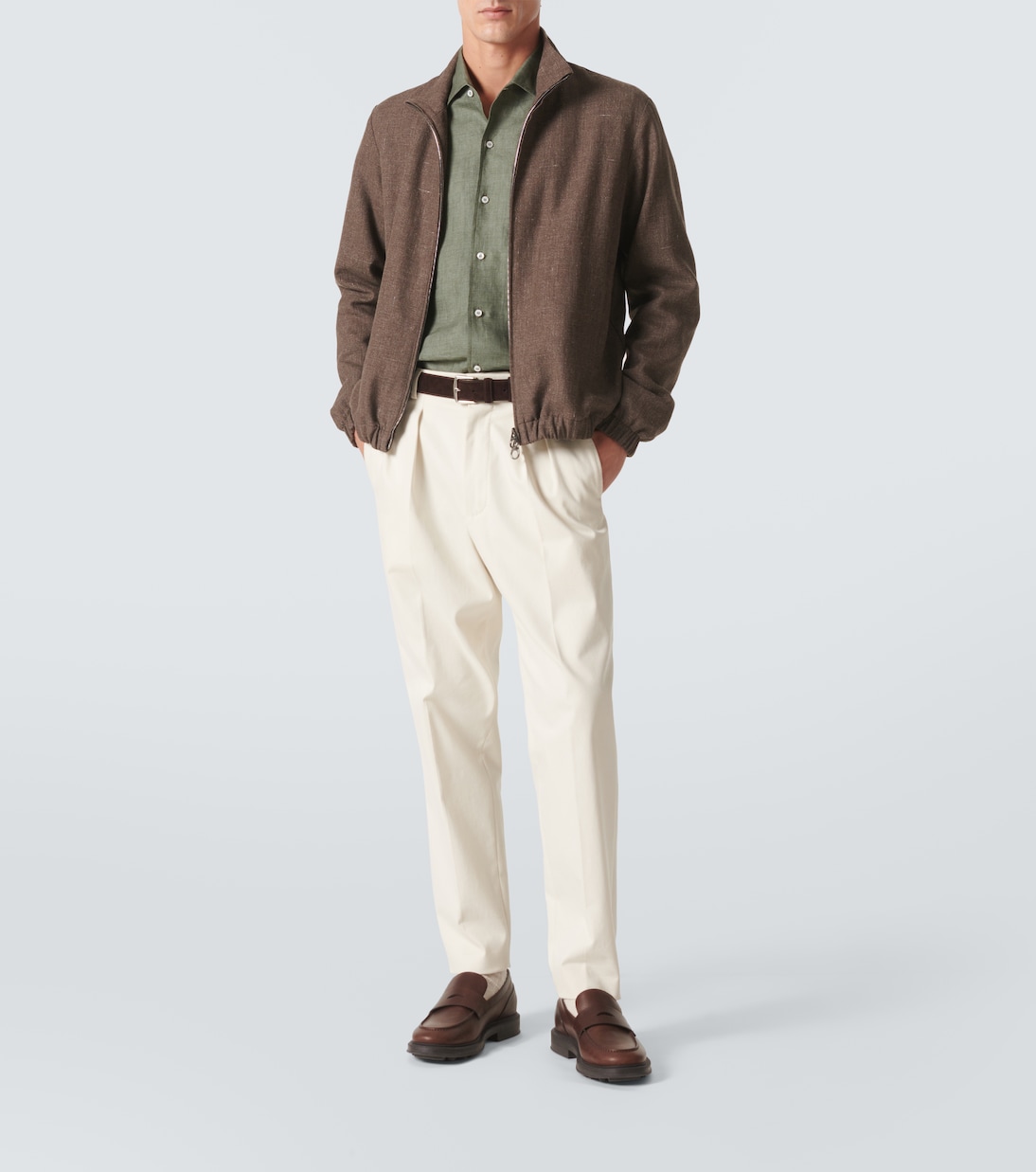 Loro Piana linen and wool bomber jacket | Loro Piana