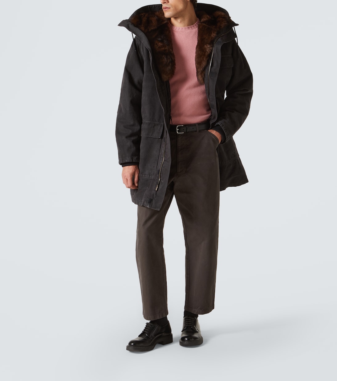 Parka de algodón con borrego | Prada