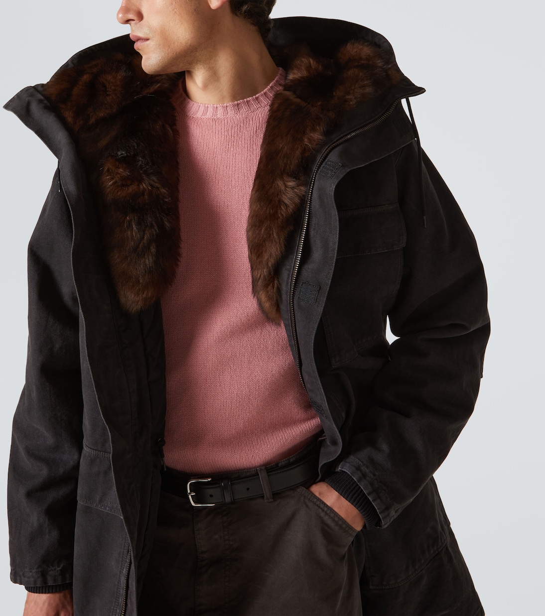 Parka de algodón con borrego | Prada