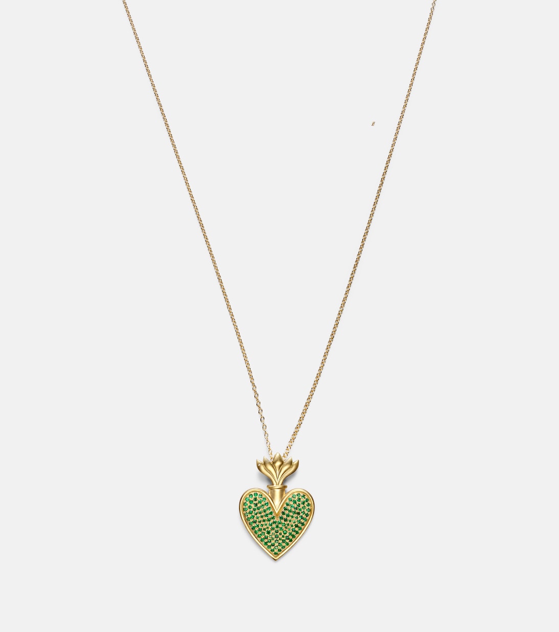 Collier Blowing Heart en or 18 ct et tsavorites | Ileana Makri