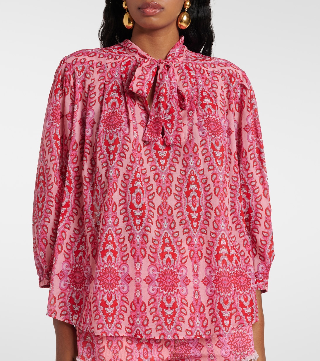 Schluppenbluse aus Baumwolle | Etro