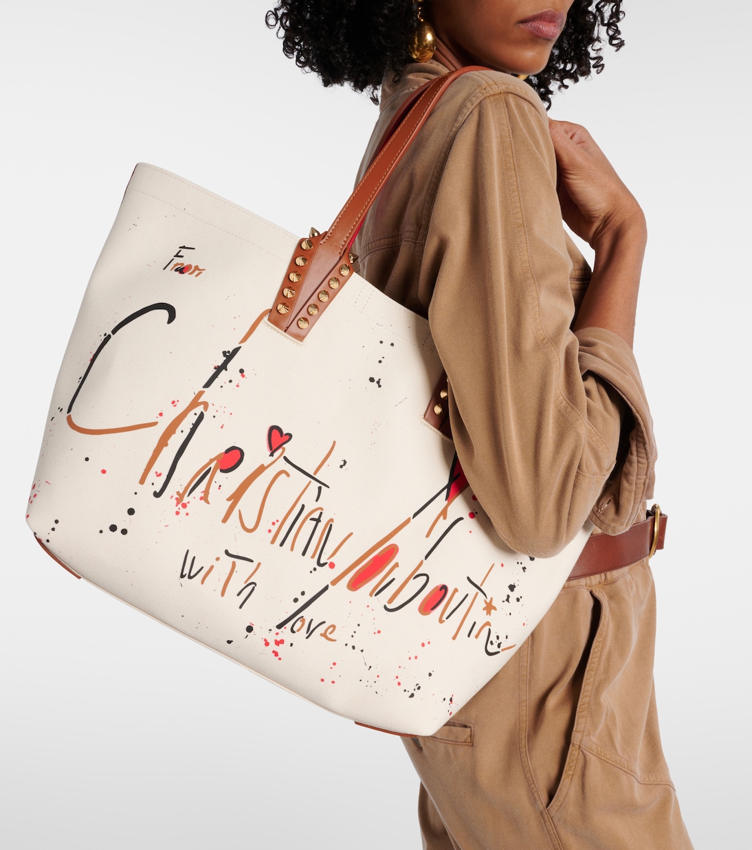 Borsa Cabata Large con pelle | Christian Louboutin