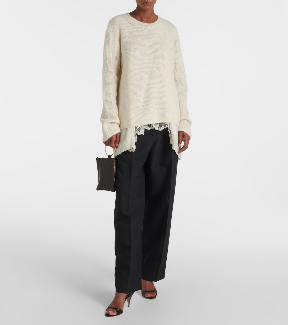 Pochette Square Bracelet en cuir | The Row