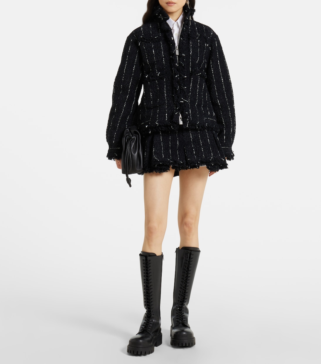 Striped tweed jacket | Sacai