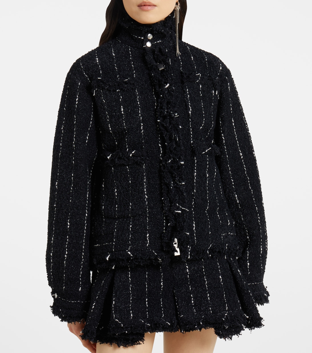 Striped tweed jacket | Sacai