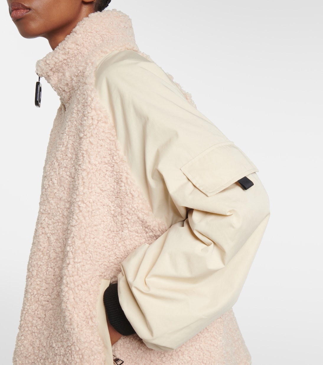 Bomber in tessuto tecnico e teddy | JW Anderson
