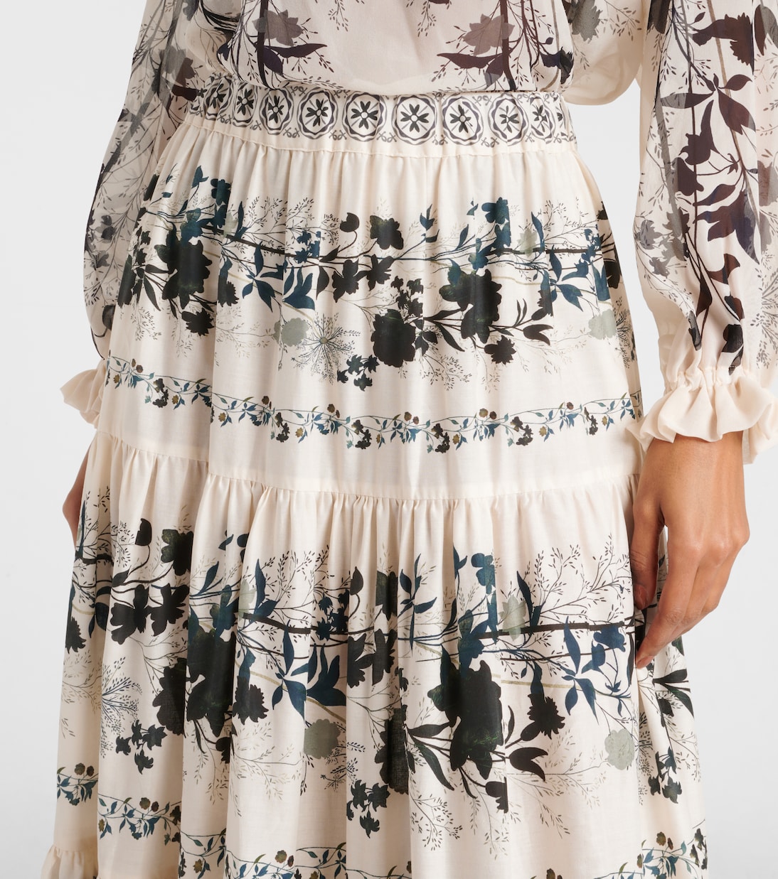 Falda larga Big de algodón floral | La DoubleJ