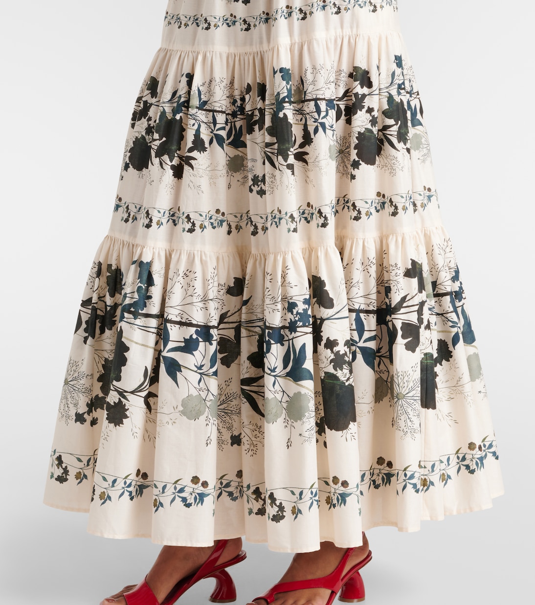 Falda larga Big de algodón floral | La DoubleJ