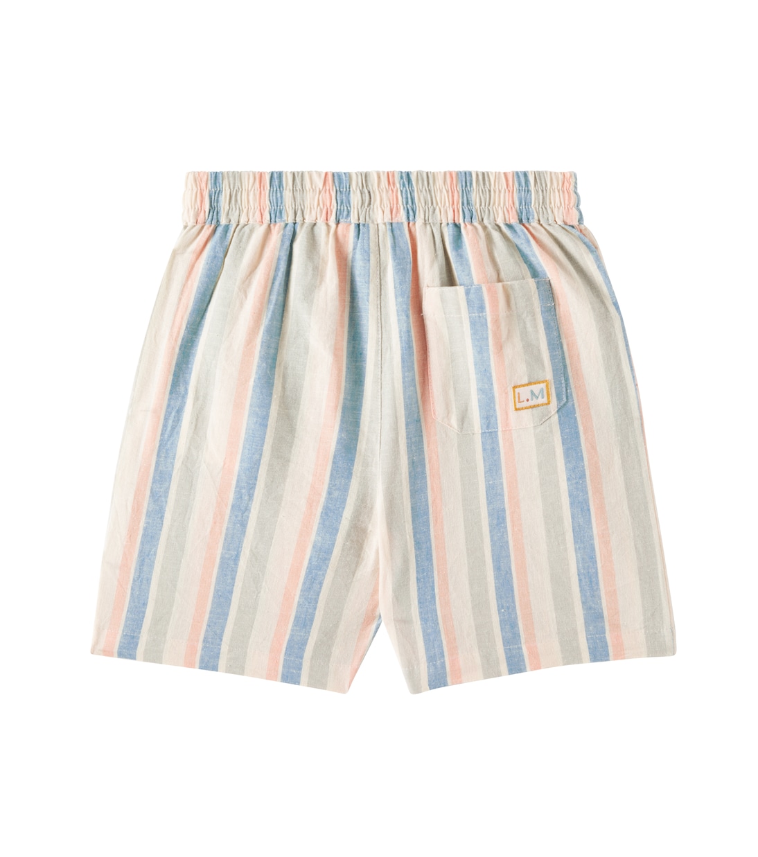Short Obiki rayé en coton et lin | Louise Misha
