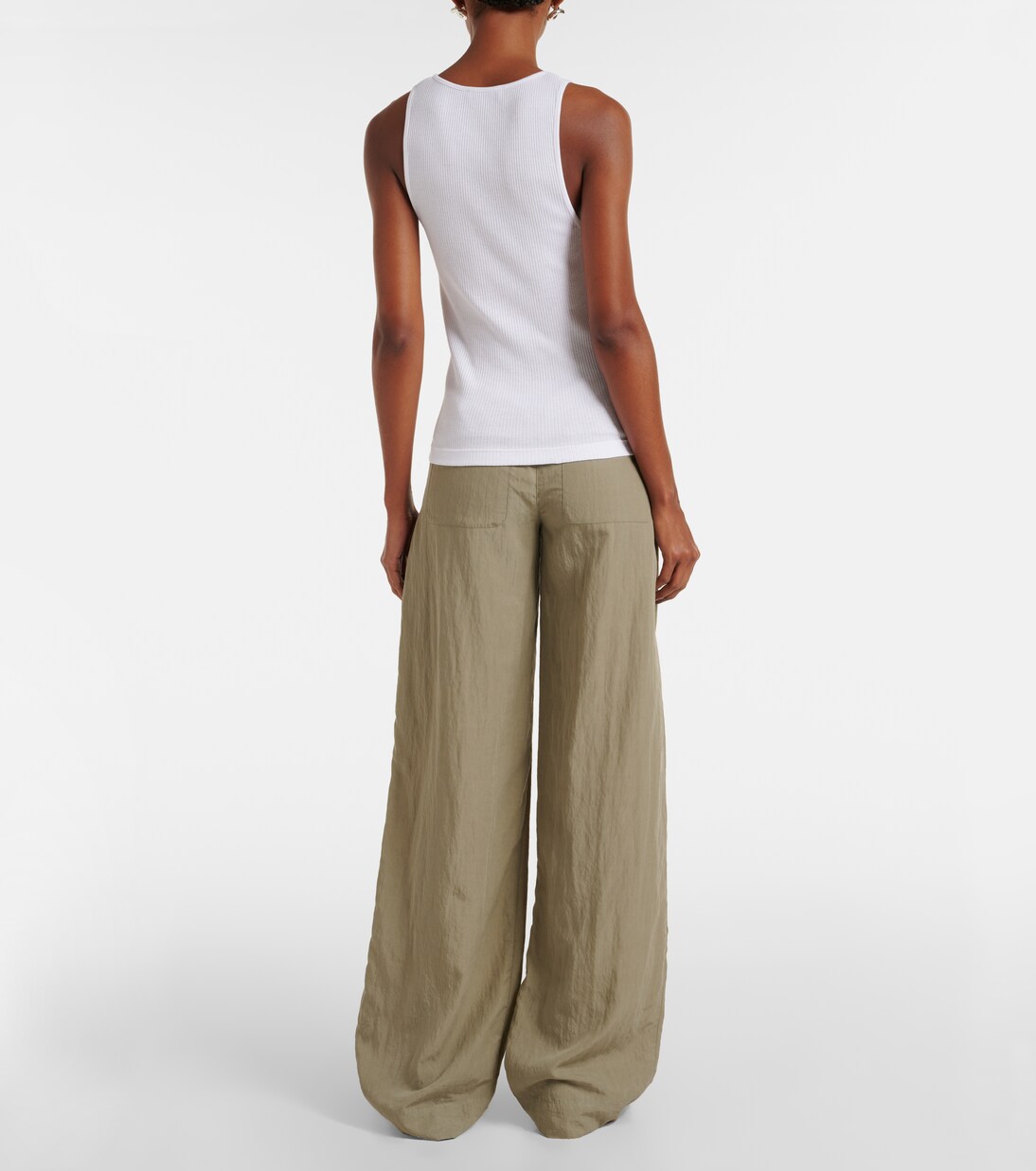 Mixed Media cotton tank top | Vince