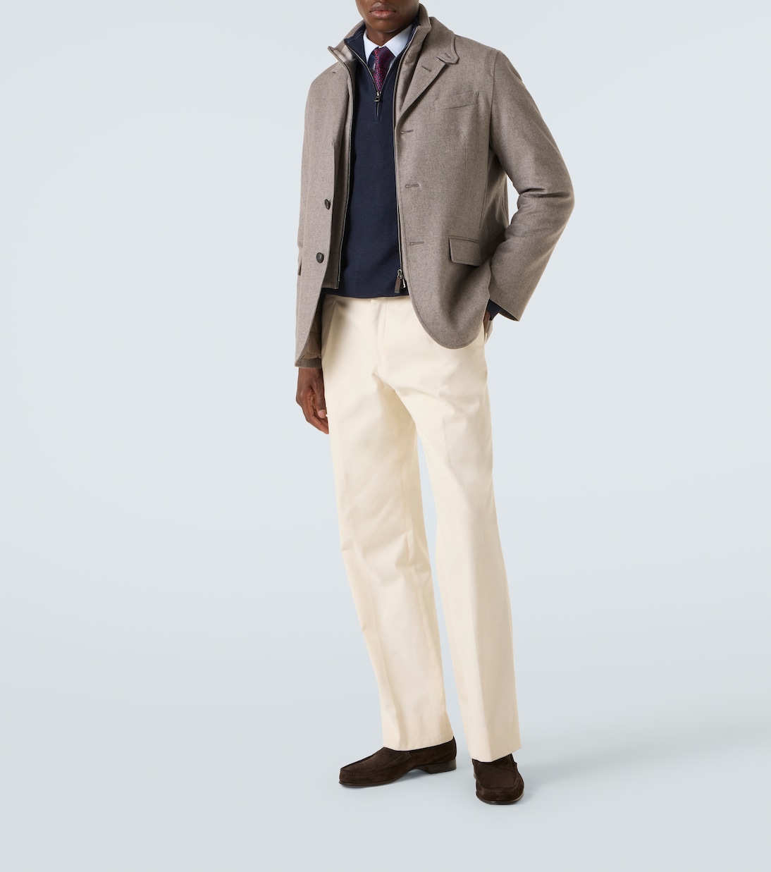 Layered silk and cashmere blazer | Herno