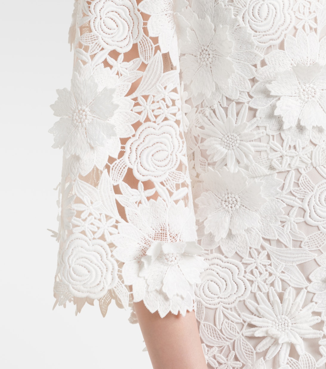 Abito da sposa in pizzo con stampa floreale | Monique Lhuillier