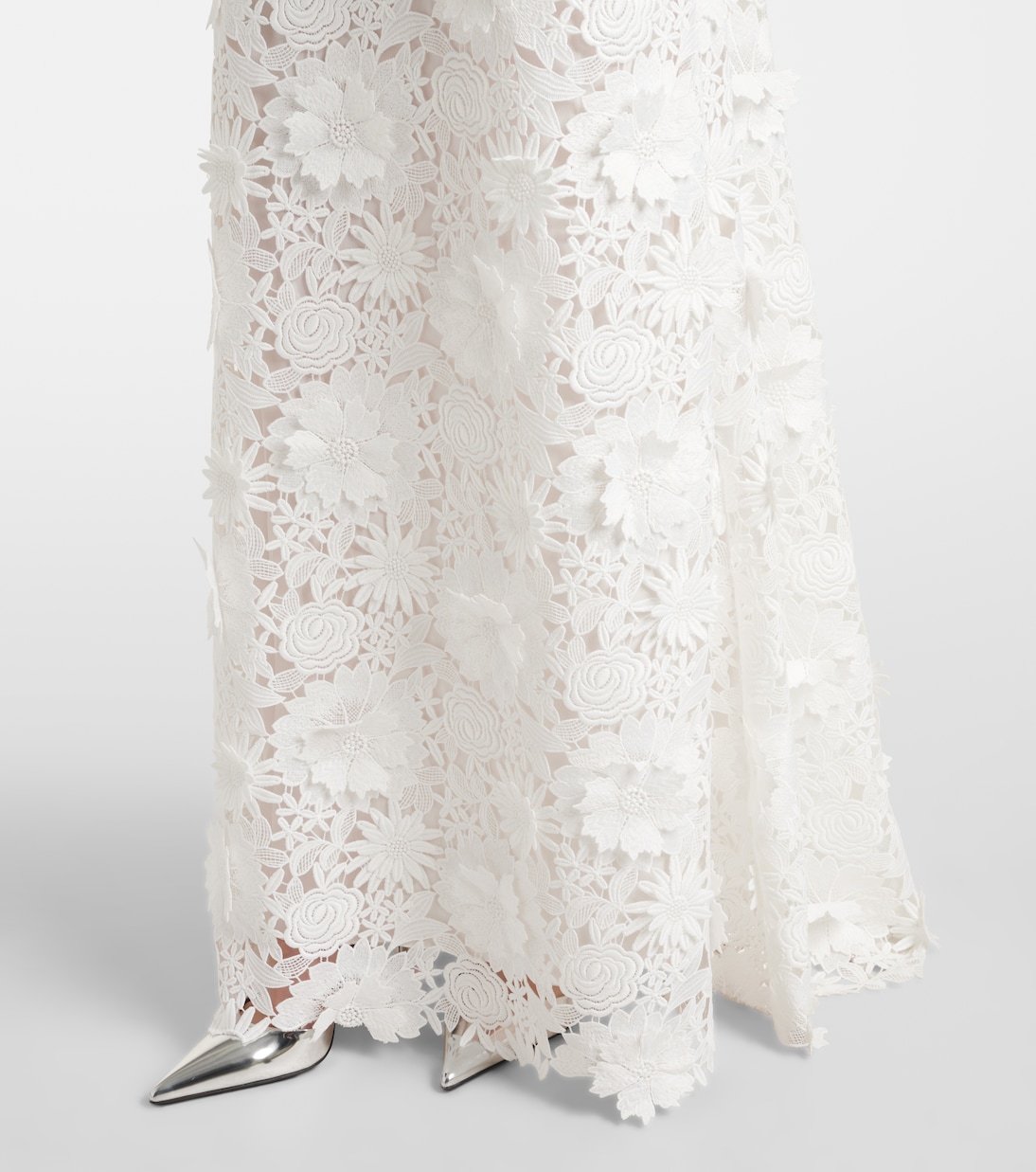 Abito da sposa in pizzo con stampa floreale | Monique Lhuillier