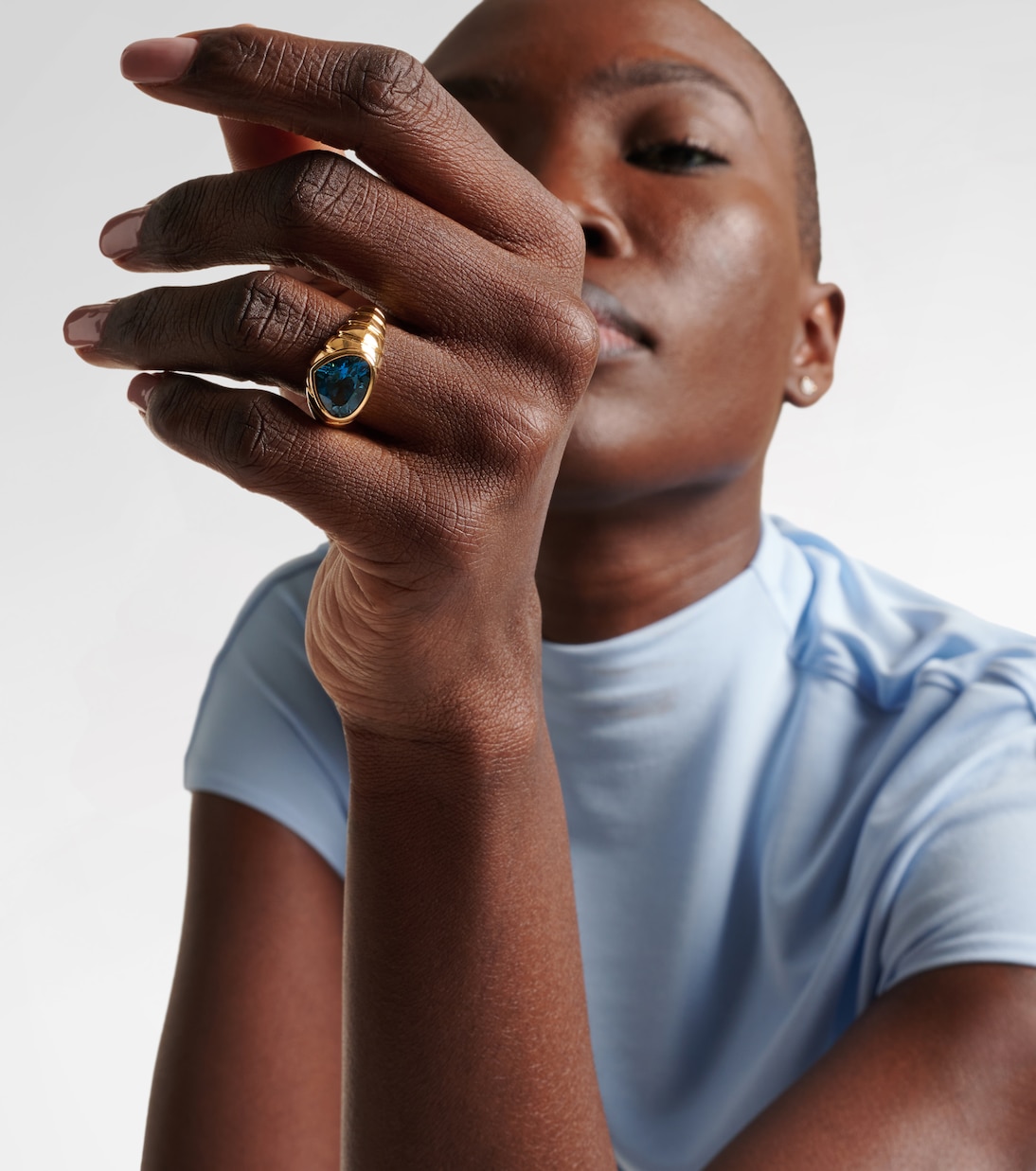 Timo 18kt gold ring with topaz | Marina B