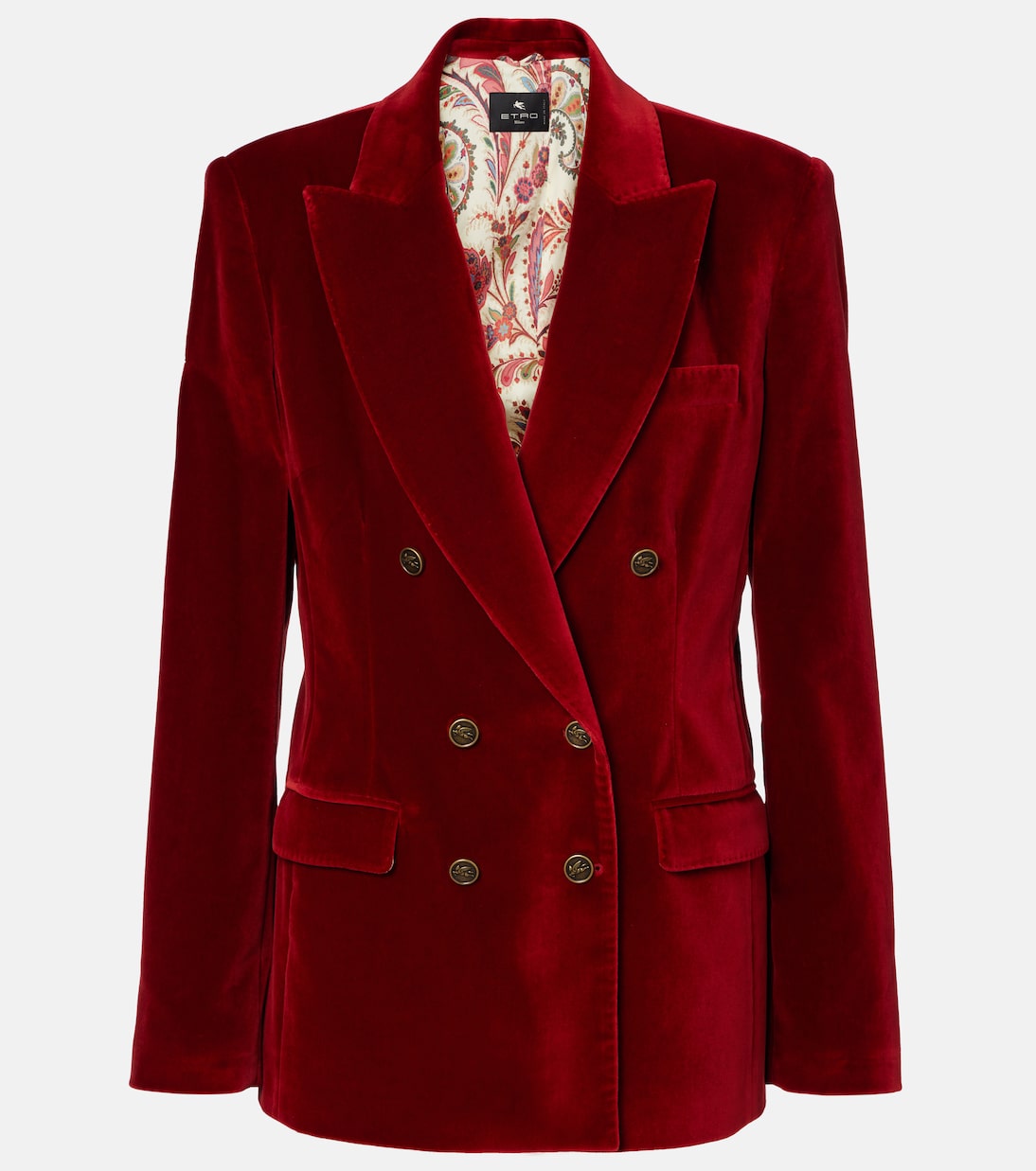 Double-breasted cotton velvet blazer | Etro