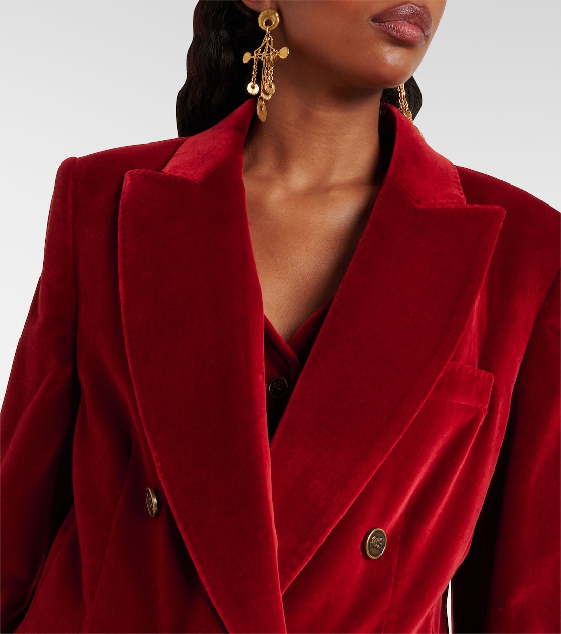 Double-breasted cotton velvet blazer | Etro