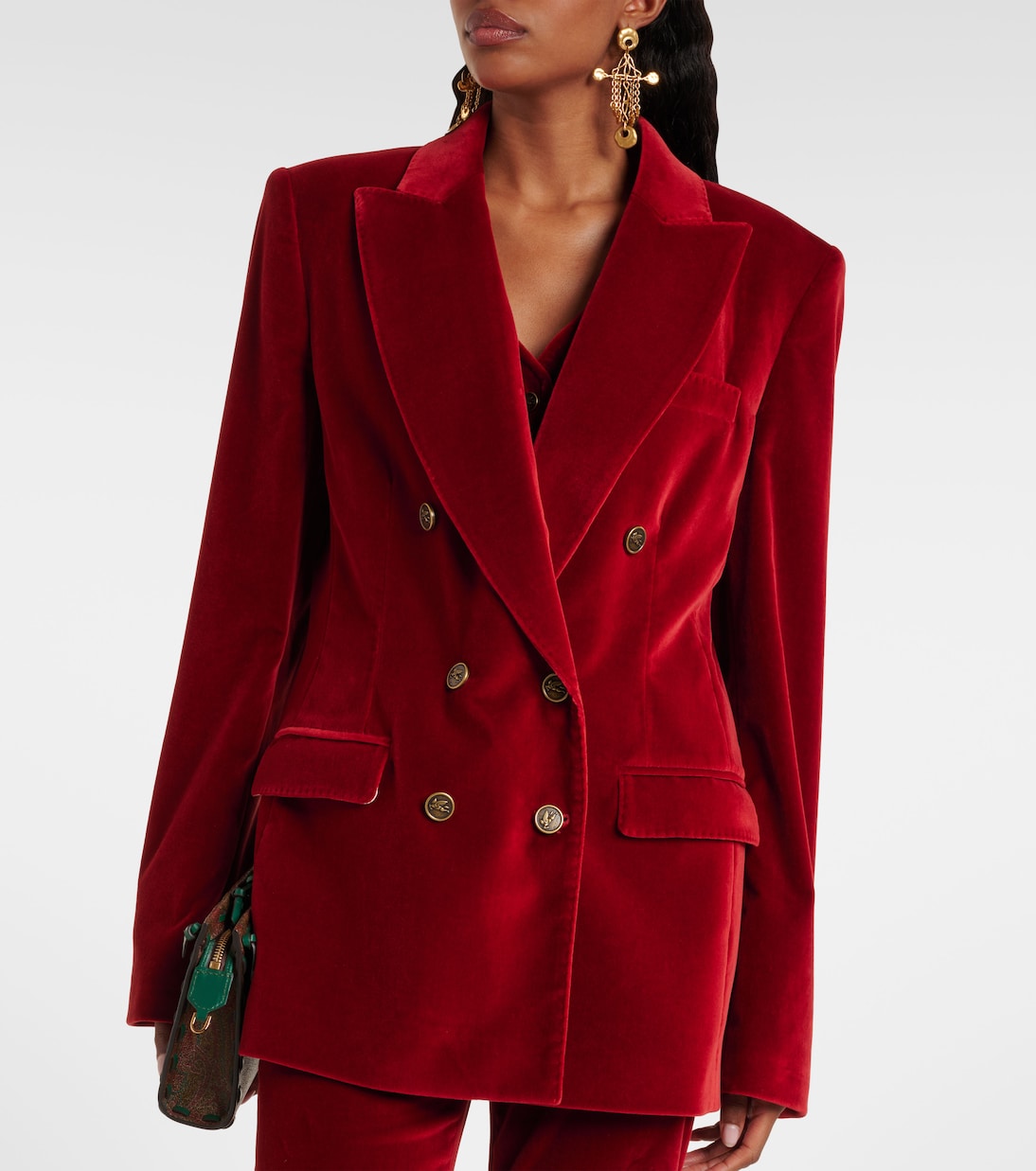 Double-breasted cotton velvet blazer | Etro