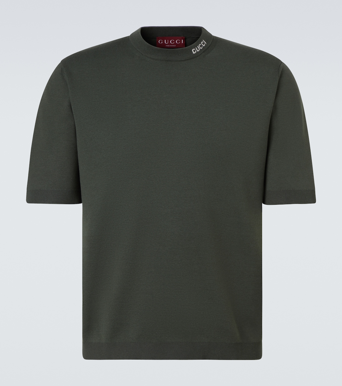 Camiseta de seda y algodón con logo | Gucci