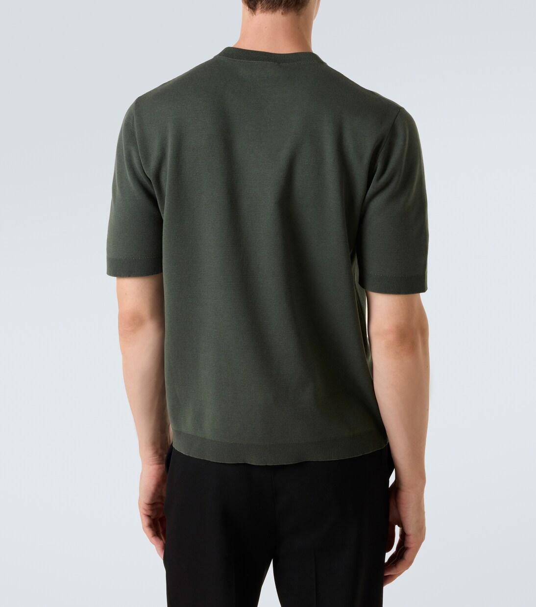 Camiseta de seda y algodón con logo | Gucci