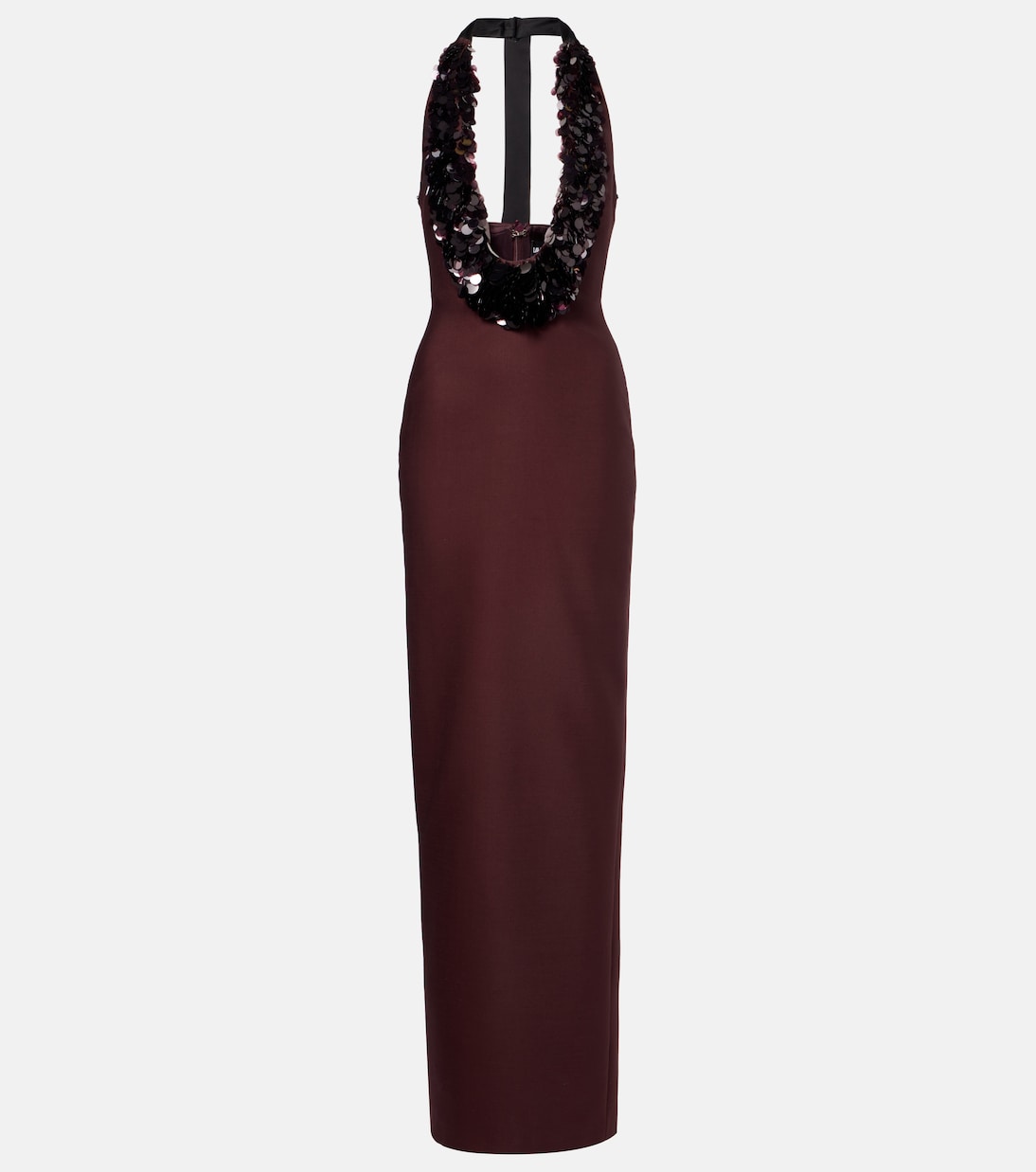Vestido de fiesta en mezcla de lana adornado | David Koma