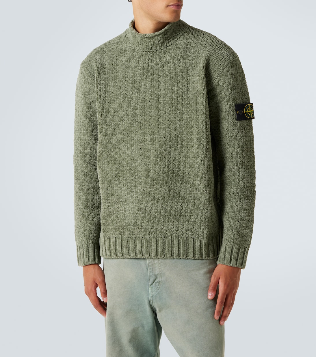 5100019 Compass cotton chenille sweater | Stone Island