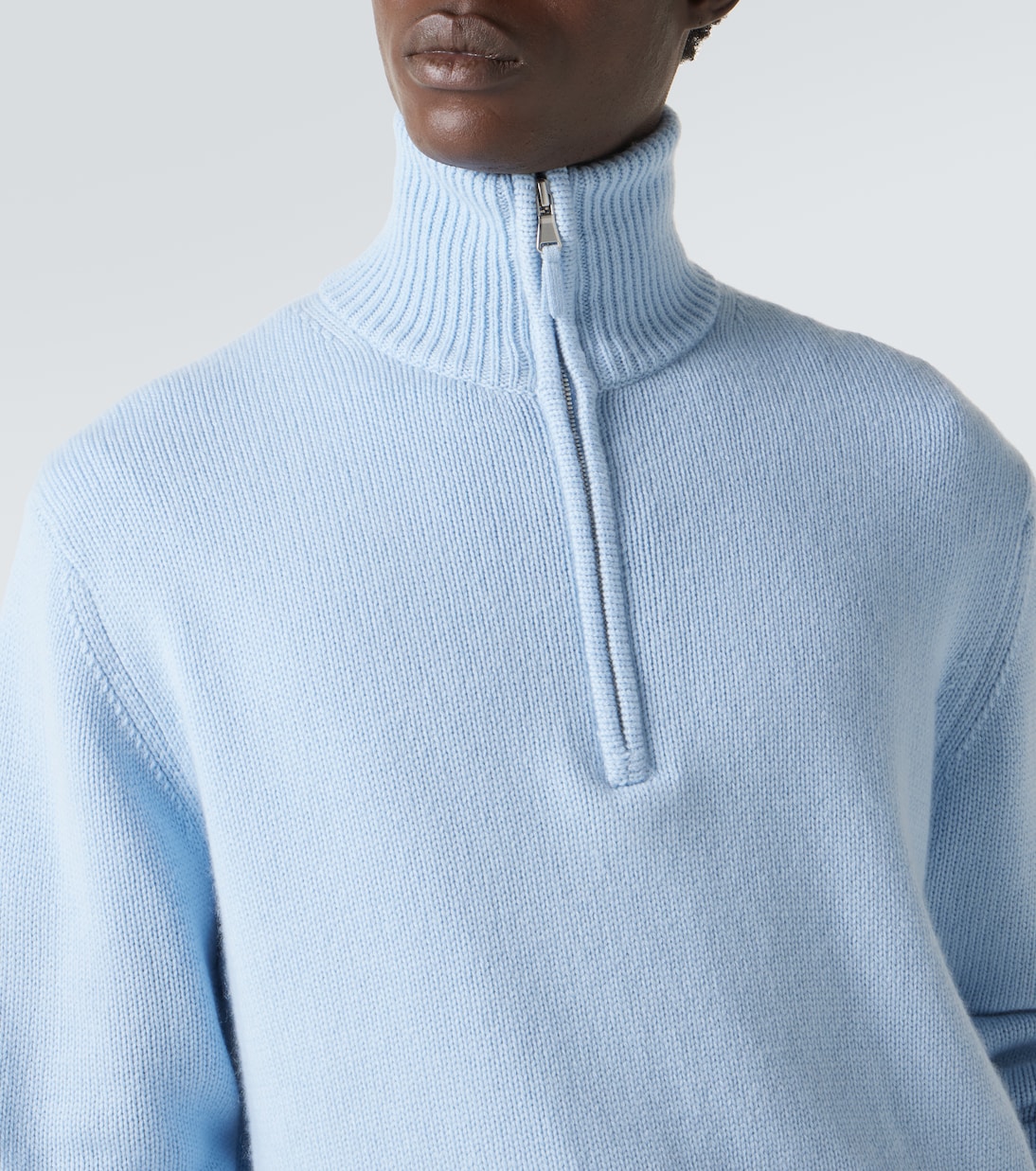Jersey de cachemir con media cremallera | Allude